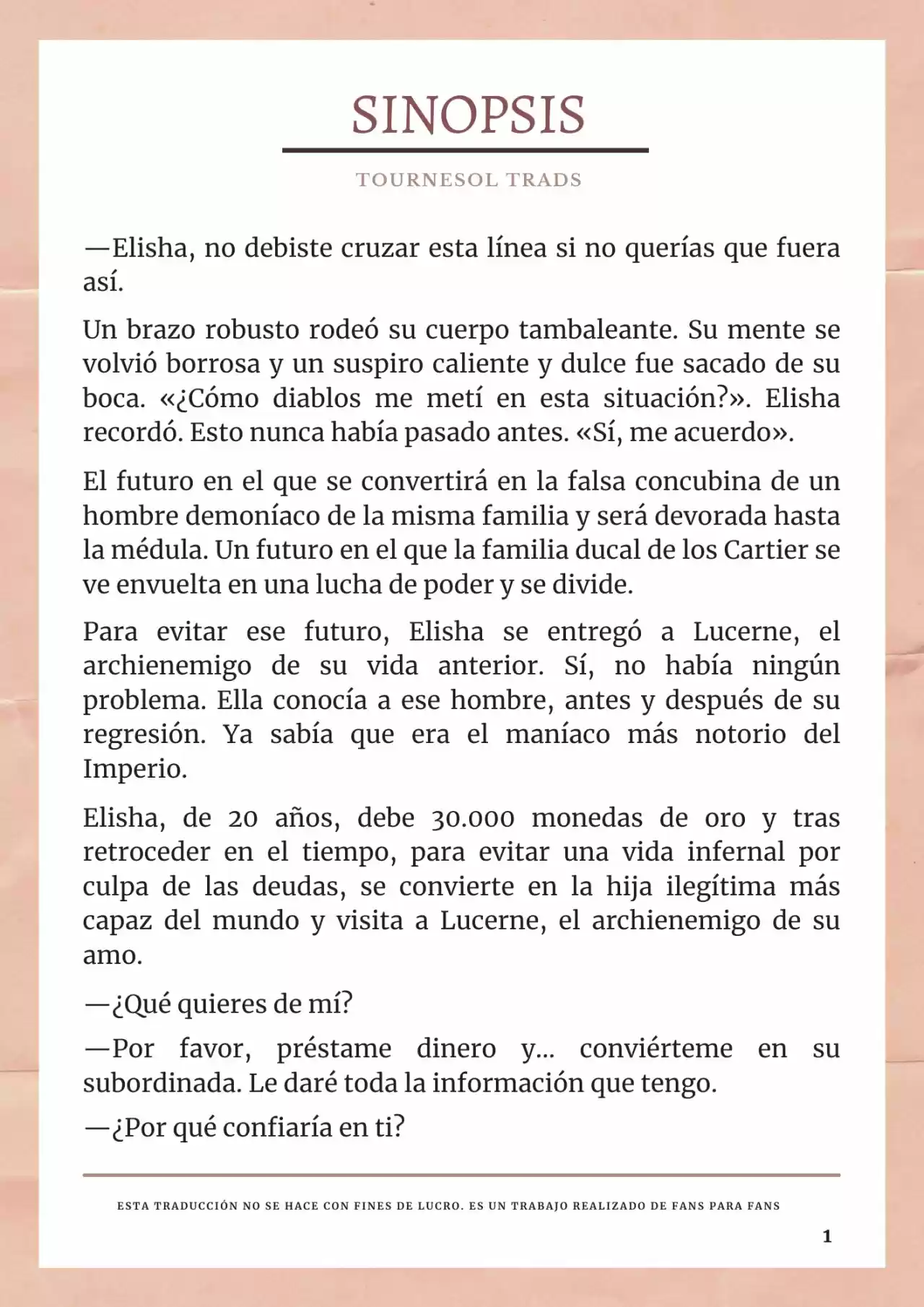 La Prometida Del Depredador (Novela) - Capítulo - Página 2 - LectorTMOo