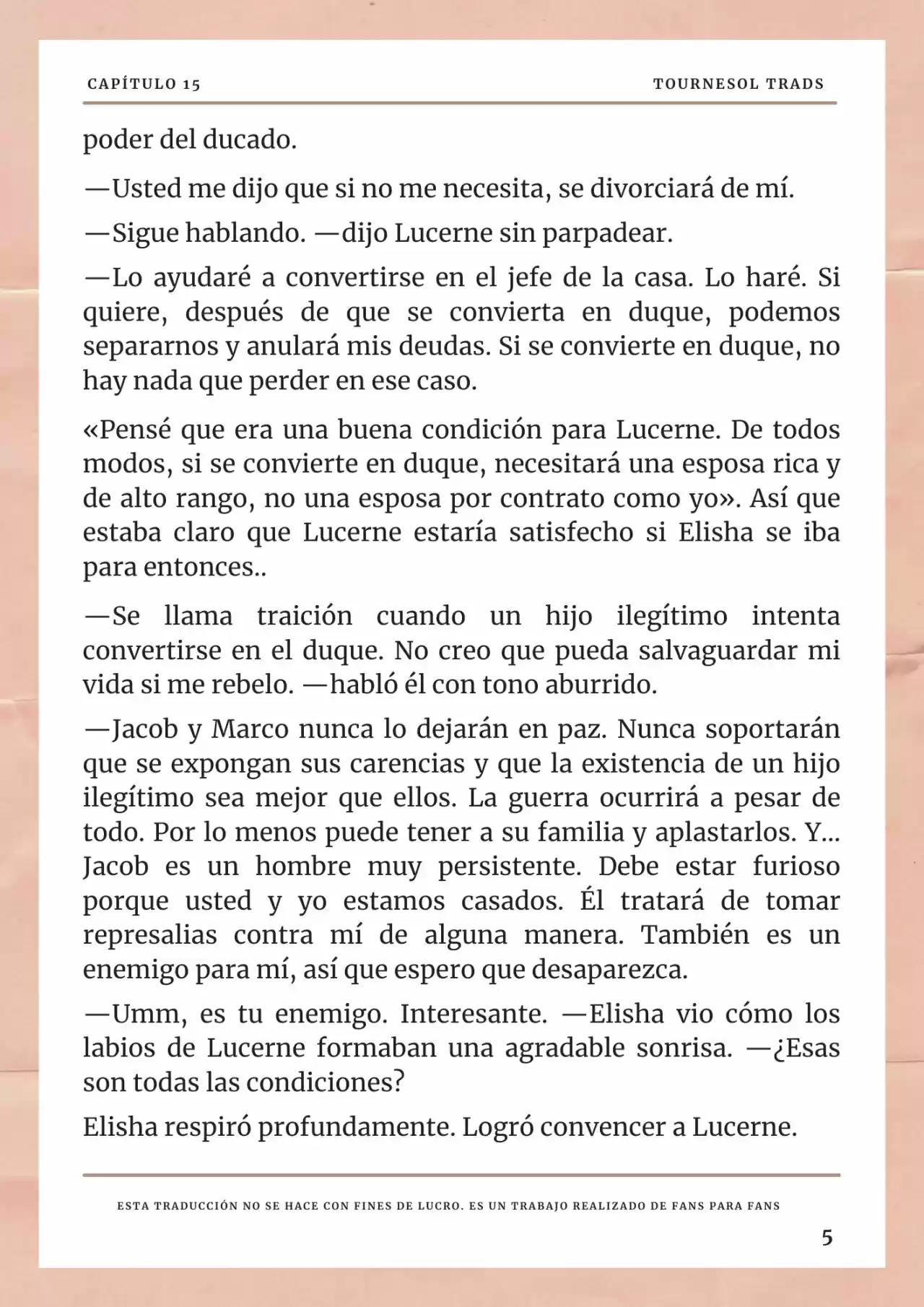 La Prometida Del Depredador (Novela) - Capítulo 15 - Página 6 - LectorTMOo