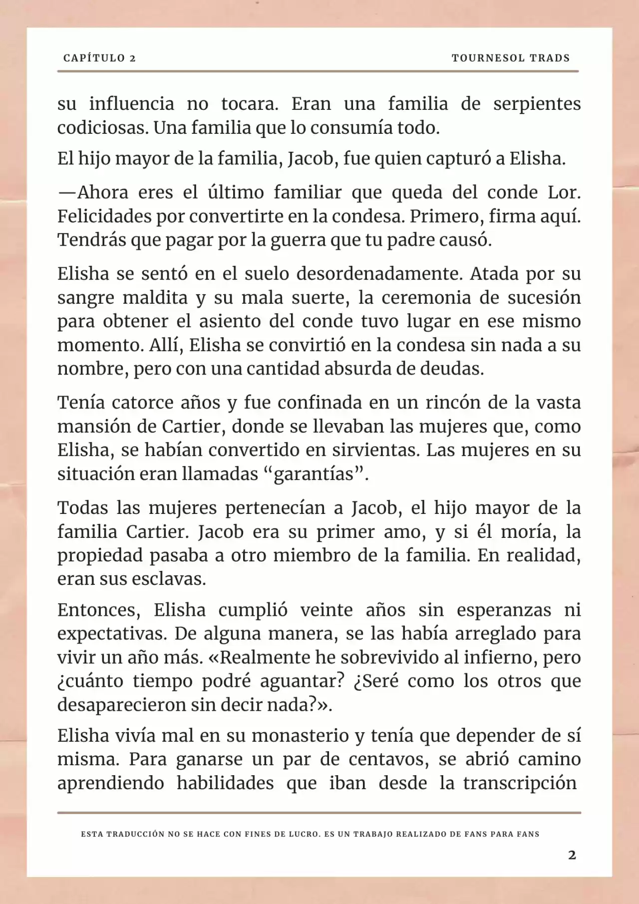 La Prometida Del Depredador (Novela) - Capítulo 2 - Página 3 - LectorTMOo