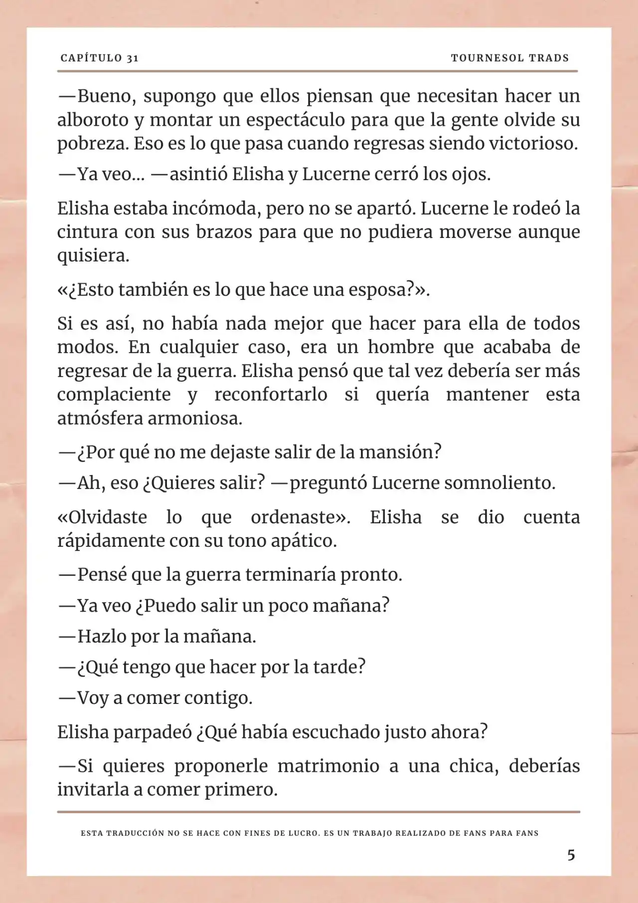 La Prometida Del Depredador (Novela) - Capítulo 31 - Página 6 - LectorTMOo