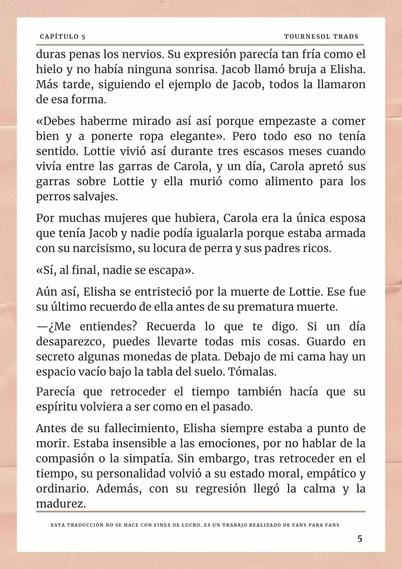 La Prometida Del Depredador (Novela) - Capítulo 5 - Página 6 - LectorTMOo