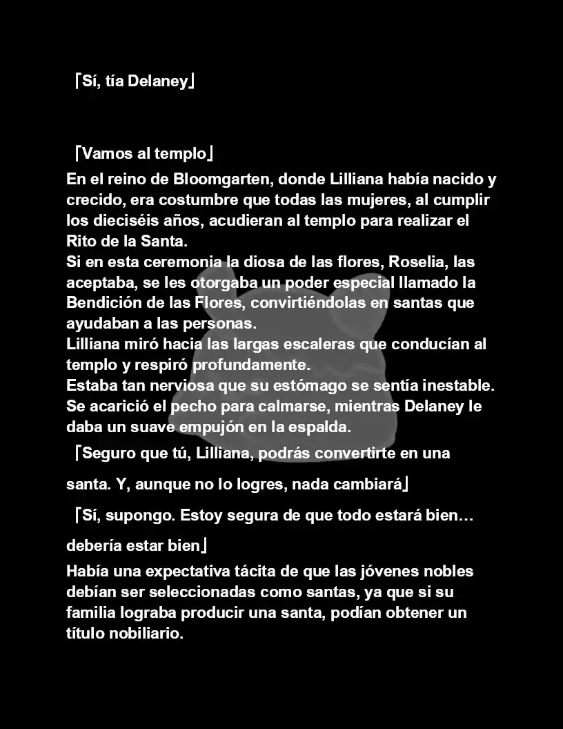 La Santa De Las Flores Y El Caballero De Las Mariposas (Novela) - Capítulo 2 - Página 4 - LectorTMOo