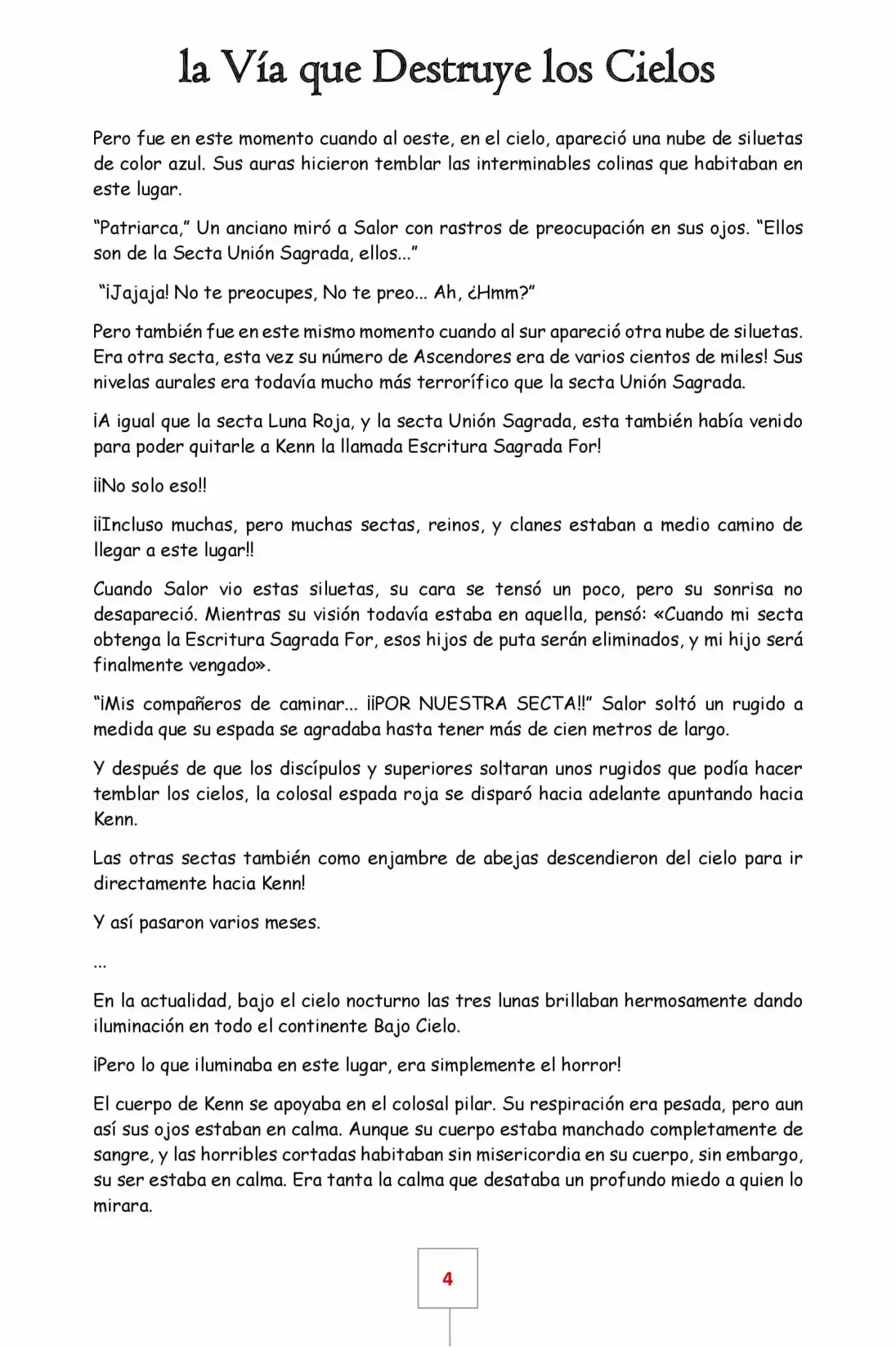 La Vía Que Destruye Los Cielos (Novela) - Capítulo - Página 4 - LectorTMOo