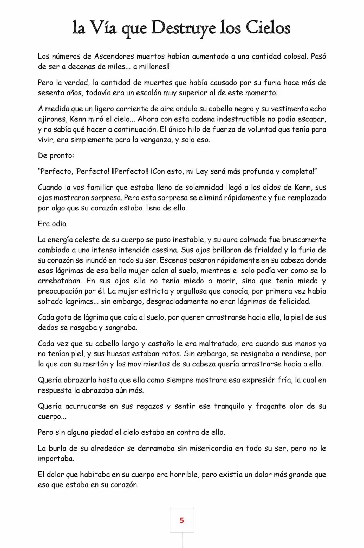 La Vía Que Destruye Los Cielos (Novela) - Capítulo - Página 5 - LectorTMOo