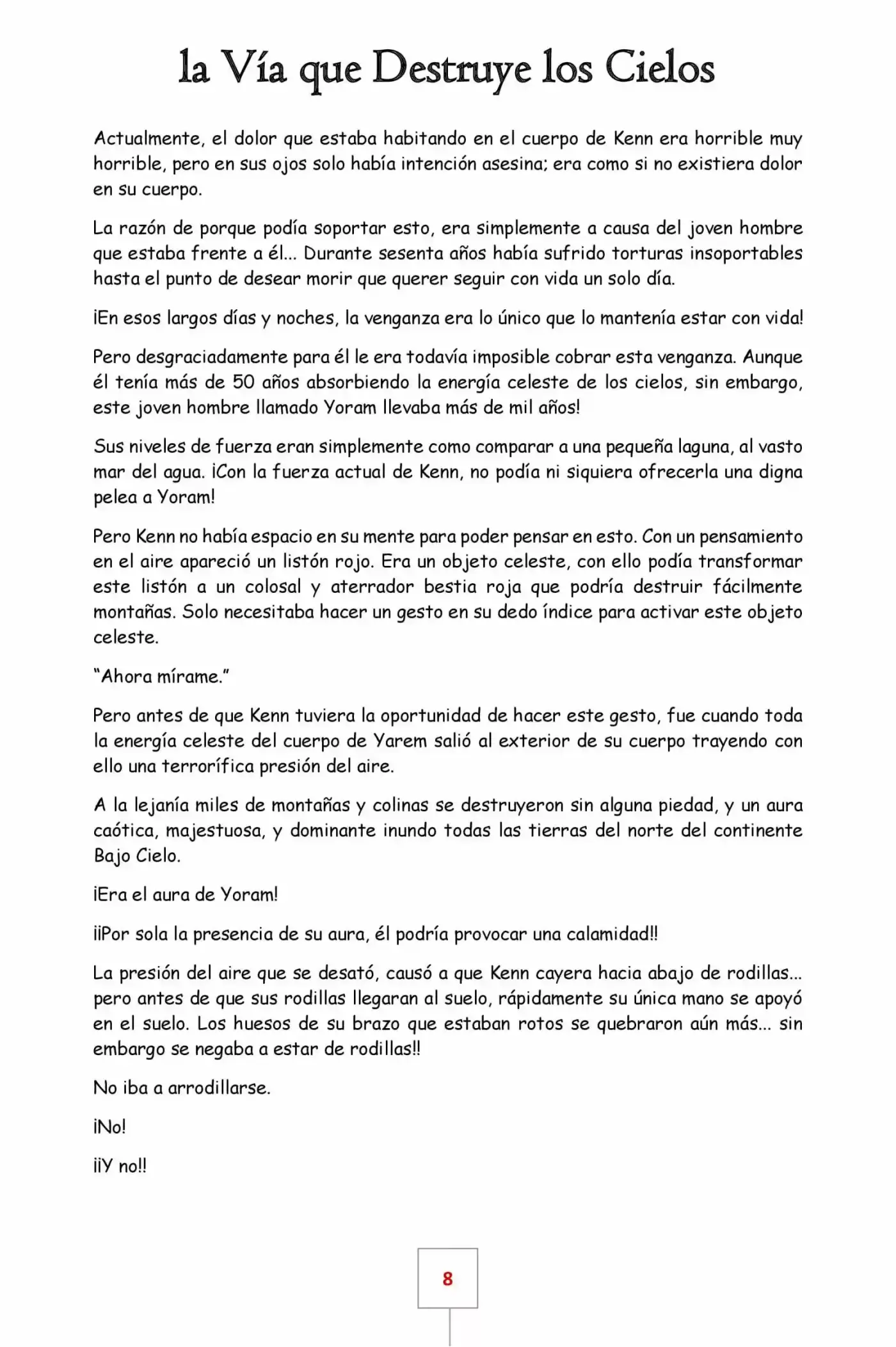 La Vía Que Destruye Los Cielos (Novela) - Capítulo - Página 8 - LectorTMOo