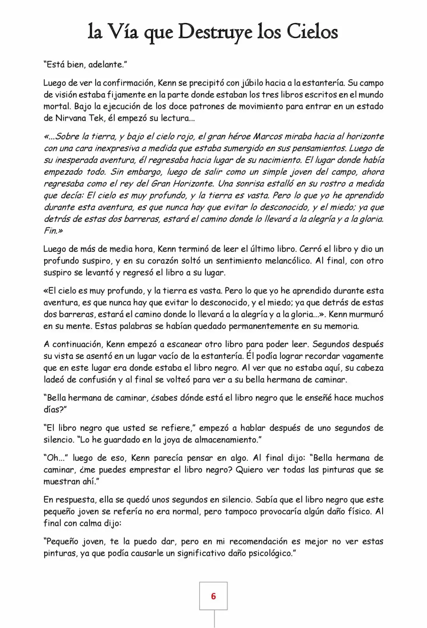 La Vía Que Destruye Los Cielos (Novela) - Capítulo 10 - Página 7 - LectorTMOo