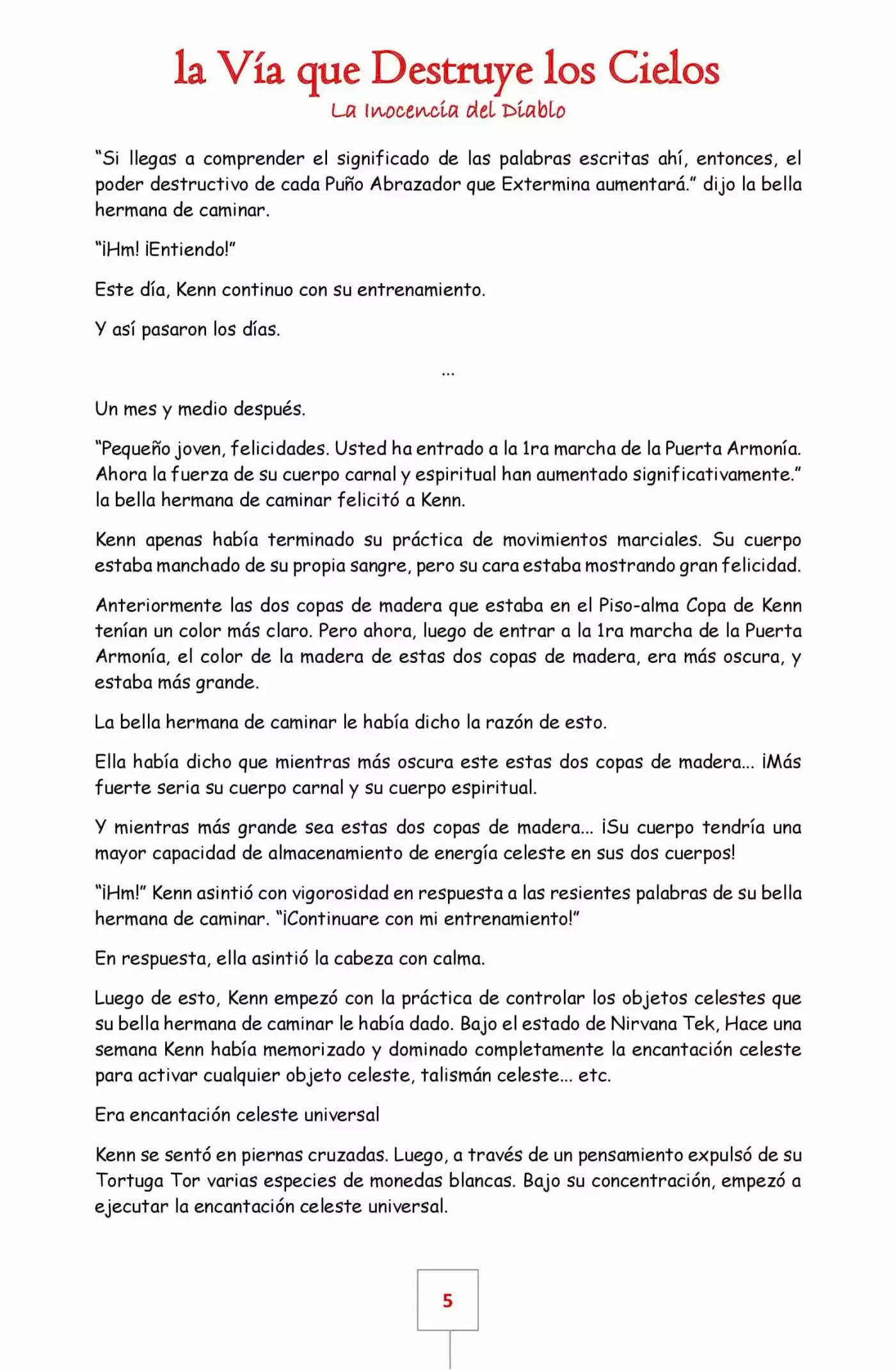 La Vía Que Destruye Los Cielos (Novela) - Capítulo 18 - Página 5 - LectorTMOo