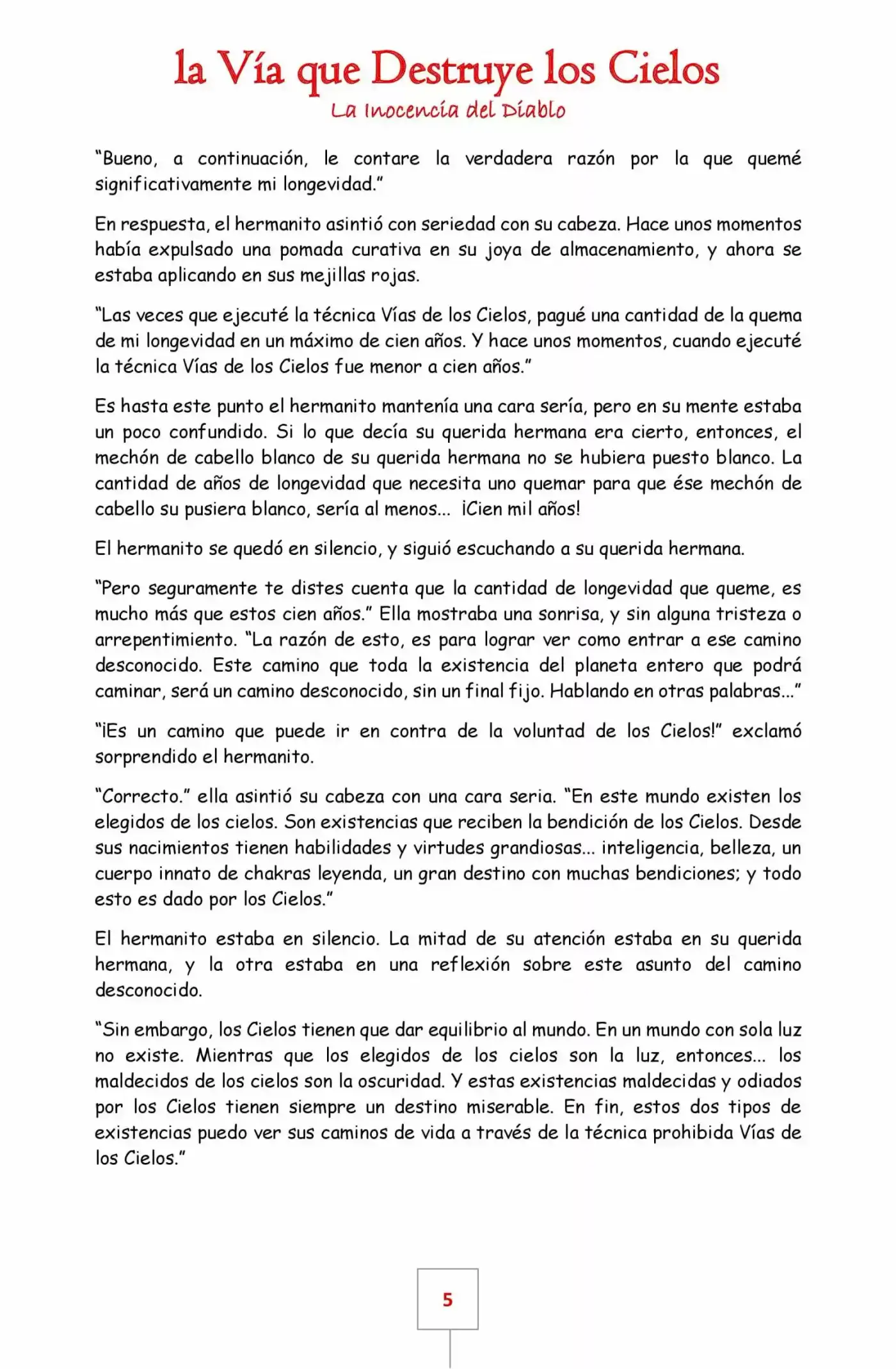 La Vía Que Destruye Los Cielos (Novela) - Capítulo 19 - Página 5 - LectorTMOo