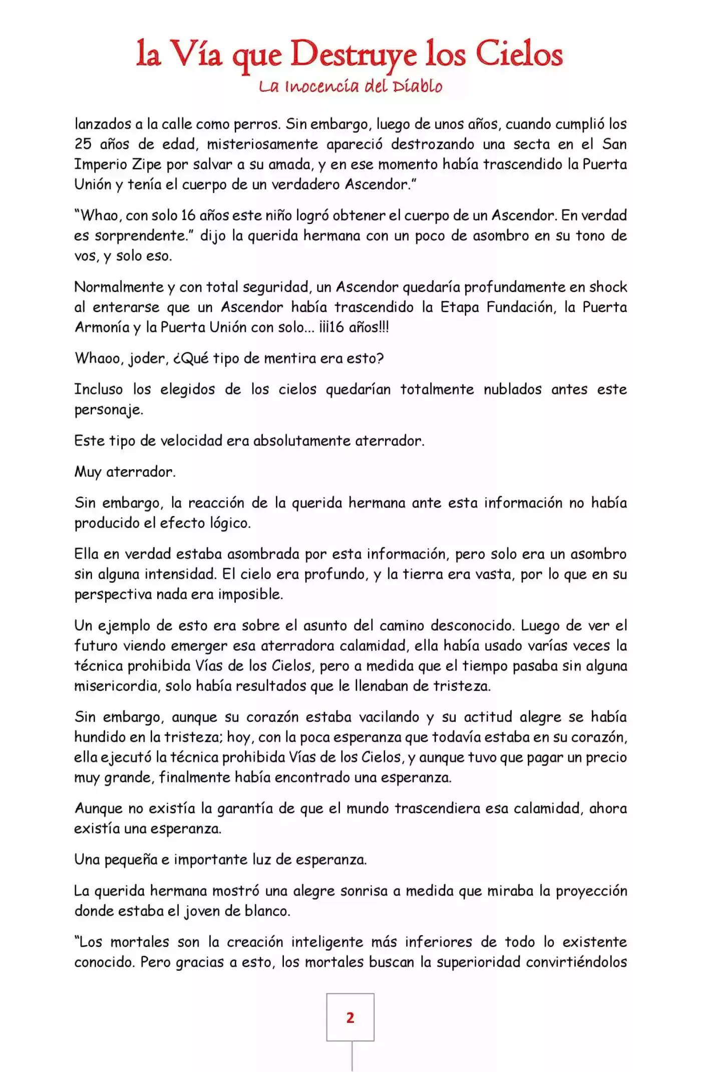 La Vía Que Destruye Los Cielos (Novela) - Capítulo 20 - Página 2 - LectorTMOo
