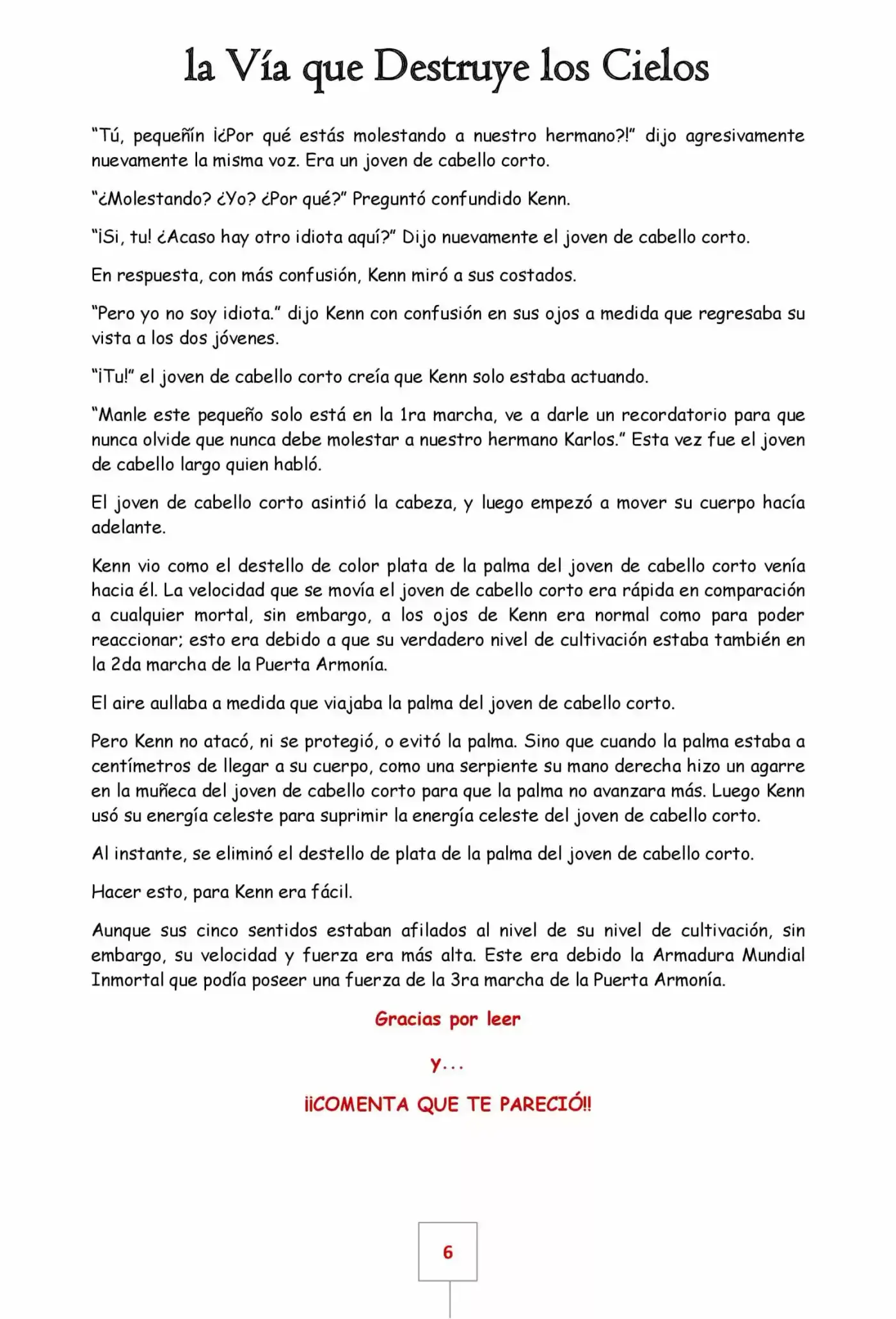 La Vía Que Destruye Los Cielos (Novela) - Capítulo 22 - Página 6 - LectorTMOo