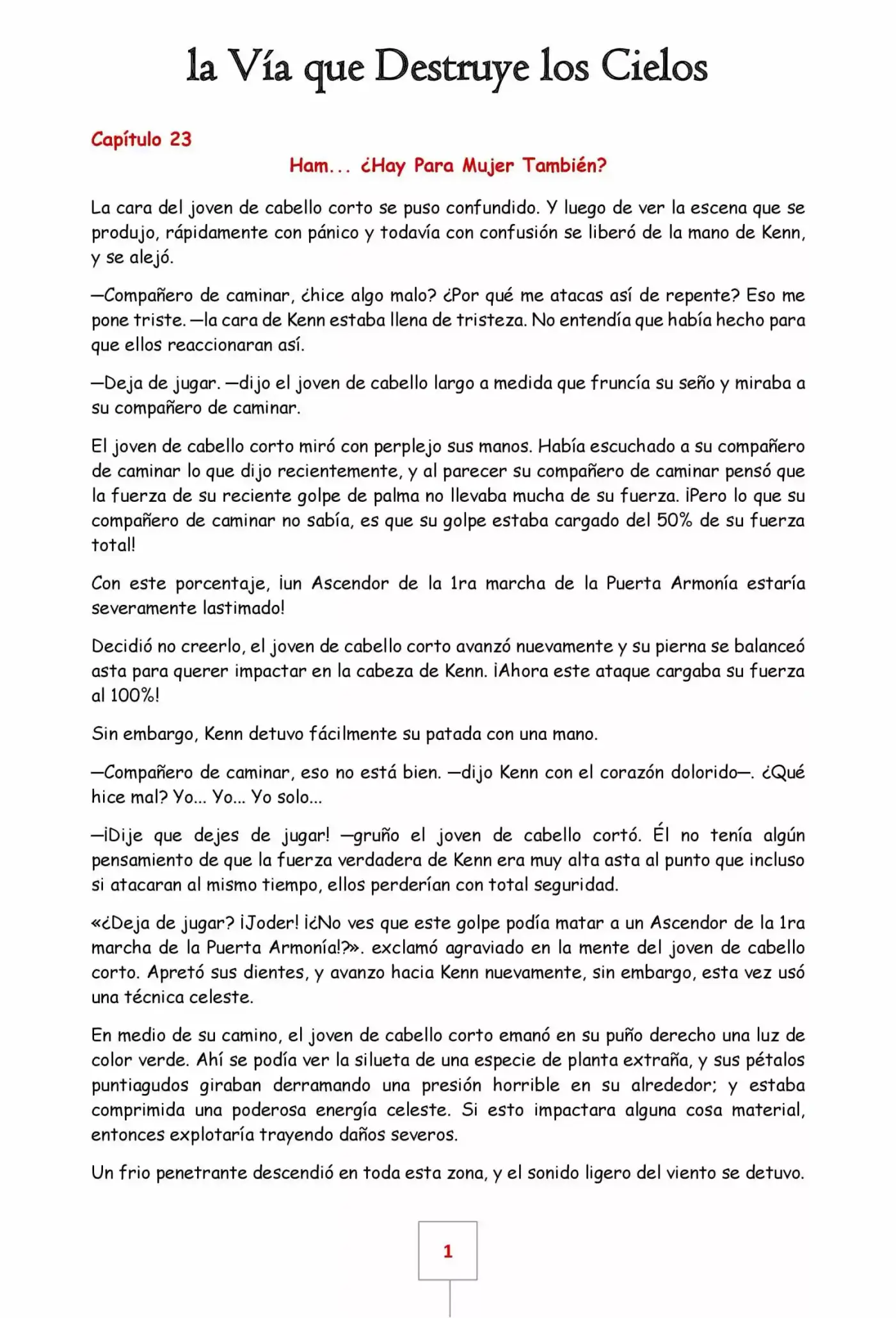 La Vía Que Destruye Los Cielos (Novela) - Capítulo 23 - Página 1 - LectorTMOo