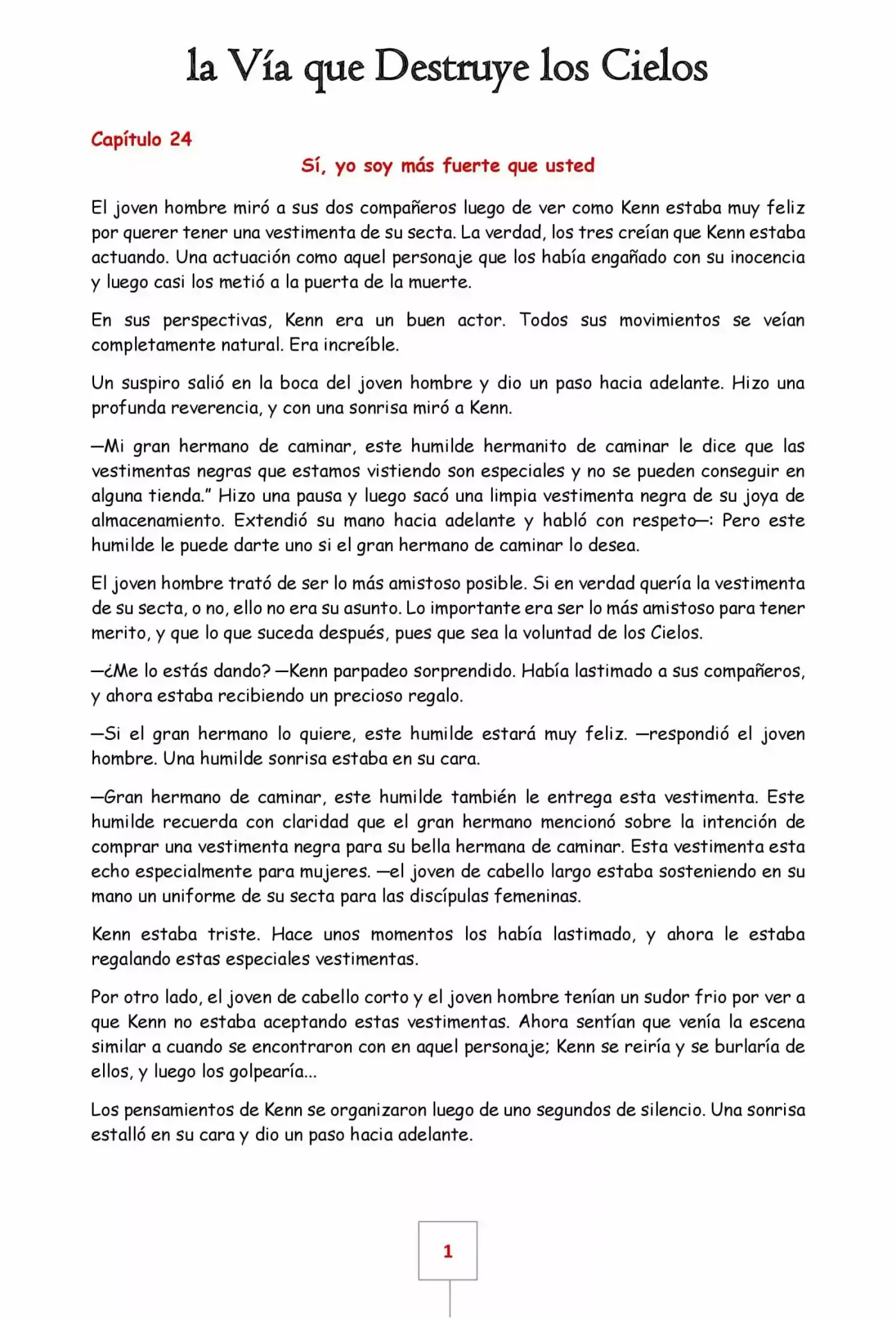 La Vía Que Destruye Los Cielos (Novela) - Capítulo 24 - Página 1 - LectorTMOo