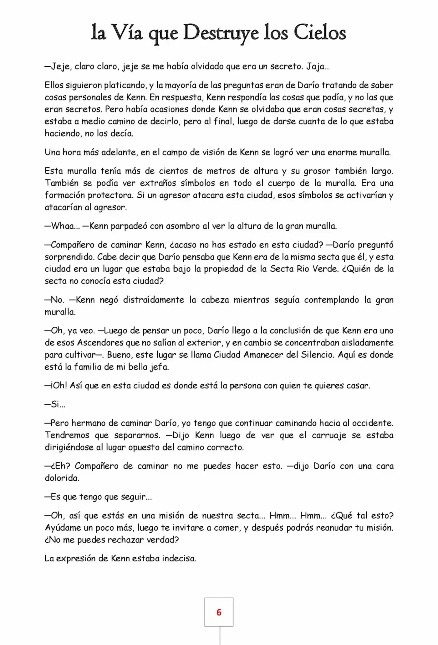 La Vía Que Destruye Los Cielos (Novela) - Capítulo 25 - Página 6 - LectorTMOo