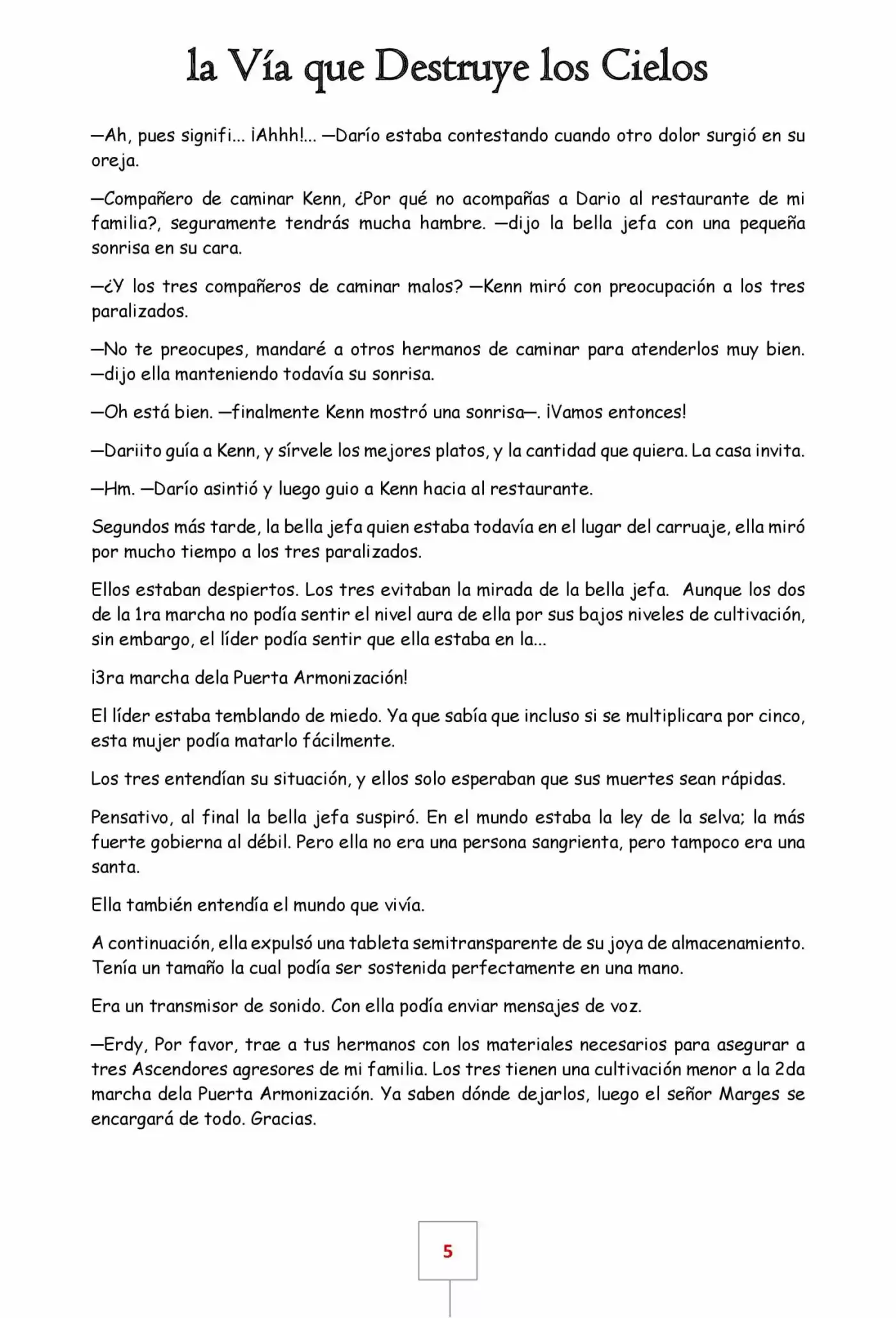 La Vía Que Destruye Los Cielos (Novela) - Capítulo 26 - Página 5 - LectorTMOo