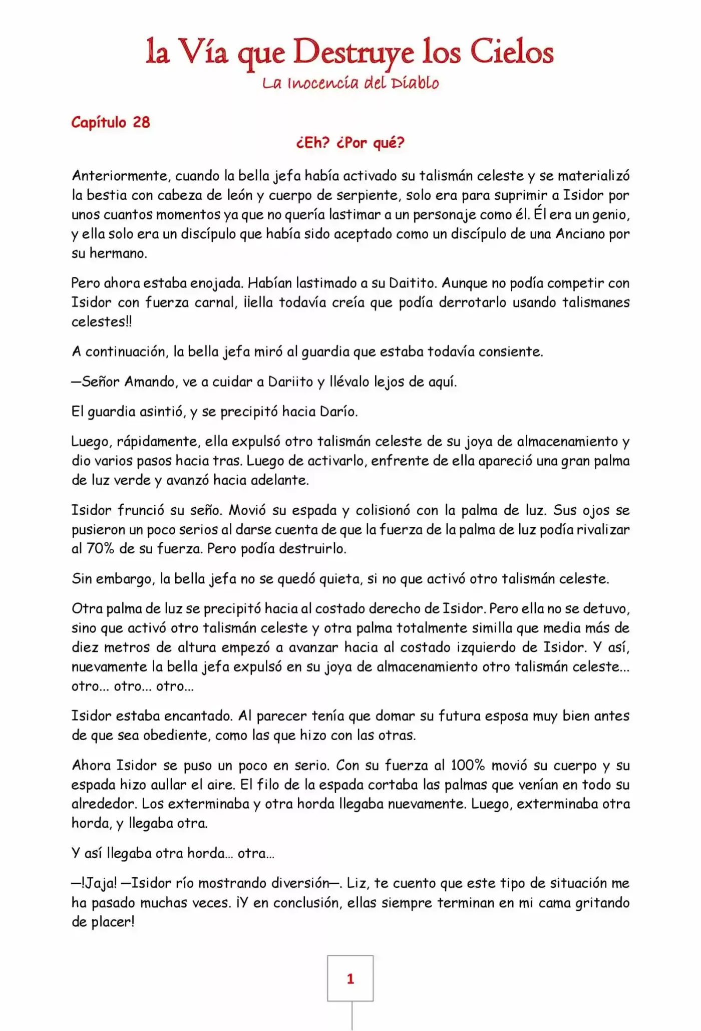 La Vía Que Destruye Los Cielos (Novela) - Capítulo 28 - Página 1 - LectorTMOo