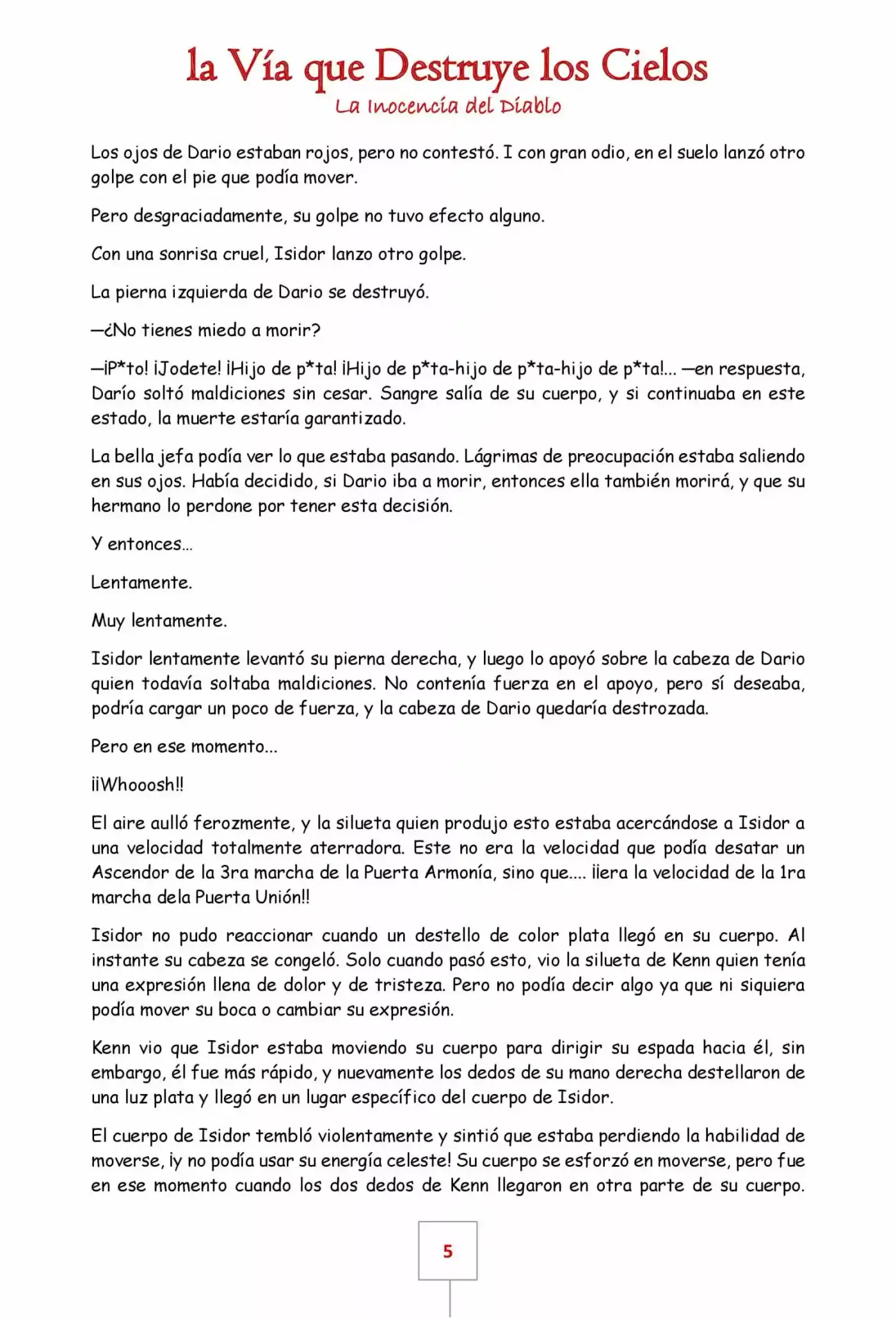 La Vía Que Destruye Los Cielos (Novela) - Capítulo 28 - Página 5 - LectorTMOo