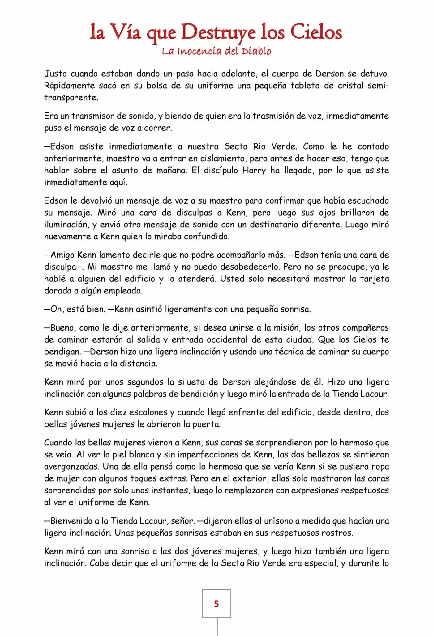 La Vía Que Destruye Los Cielos (Novela) - Capítulo 29 - Página 5 - LectorTMOo