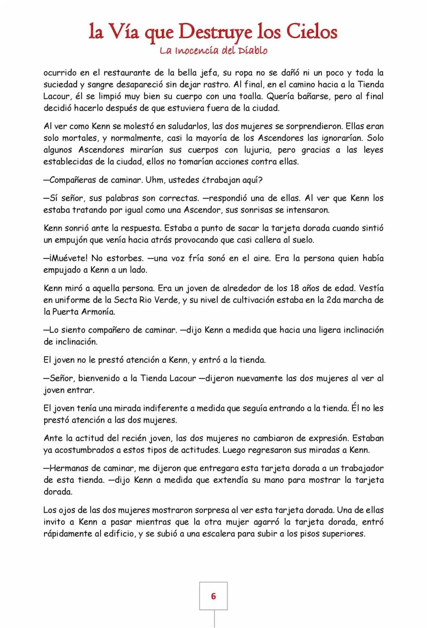 La Vía Que Destruye Los Cielos (Novela) - Capítulo 29 - Página 6 - LectorTMOo
