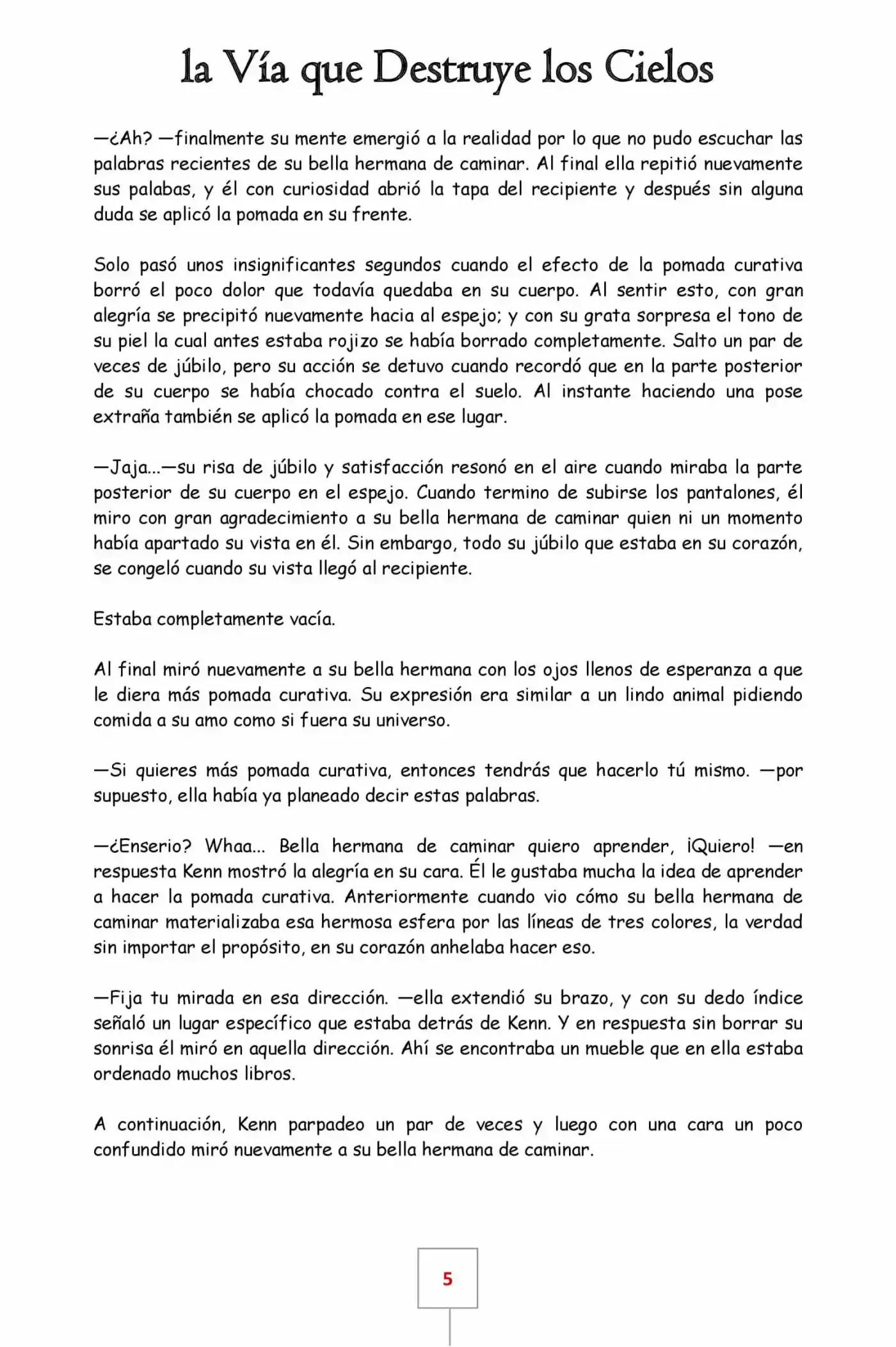 La Vía Que Destruye Los Cielos (Novela) - Capítulo 3 - Página 5 - LectorTMOo