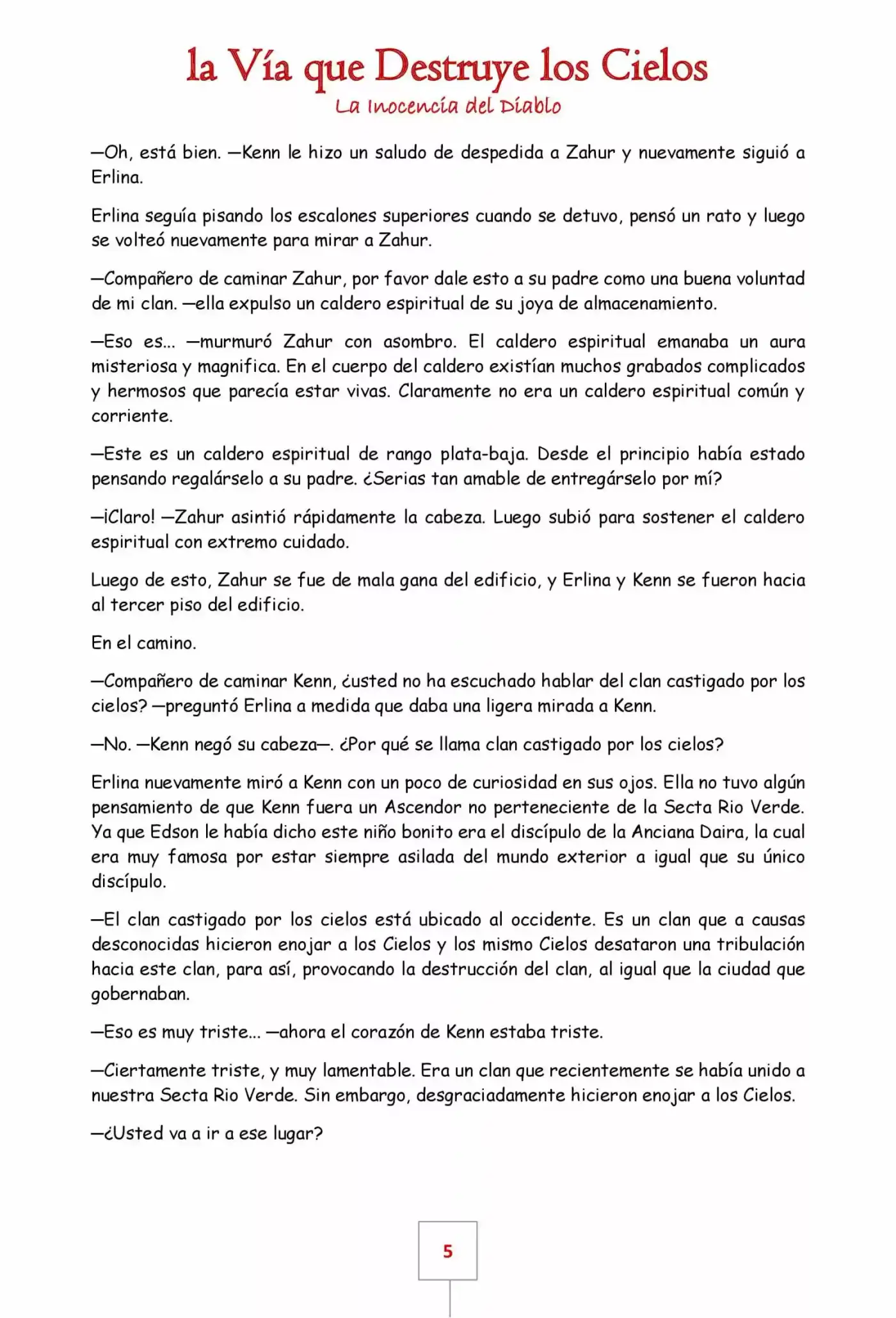 La Vía Que Destruye Los Cielos (Novela) - Capítulo 30 - Página 5 - LectorTMOo
