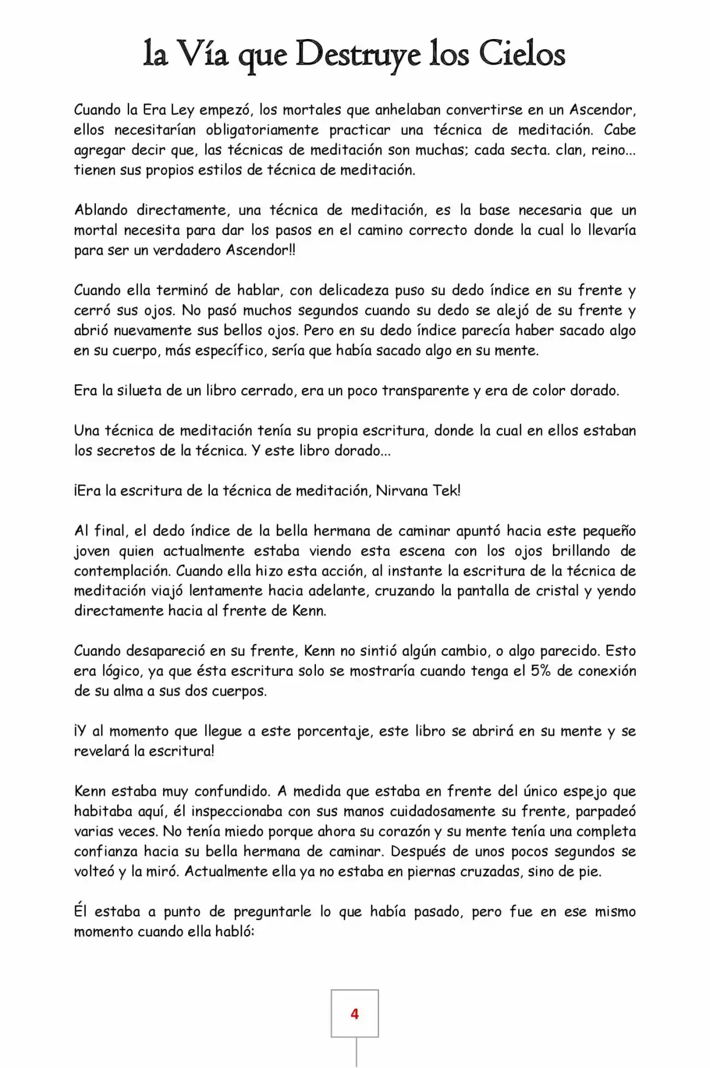 La Vía Que Destruye Los Cielos (Novela) - Capítulo 4 - Página 4 - LectorTMOo