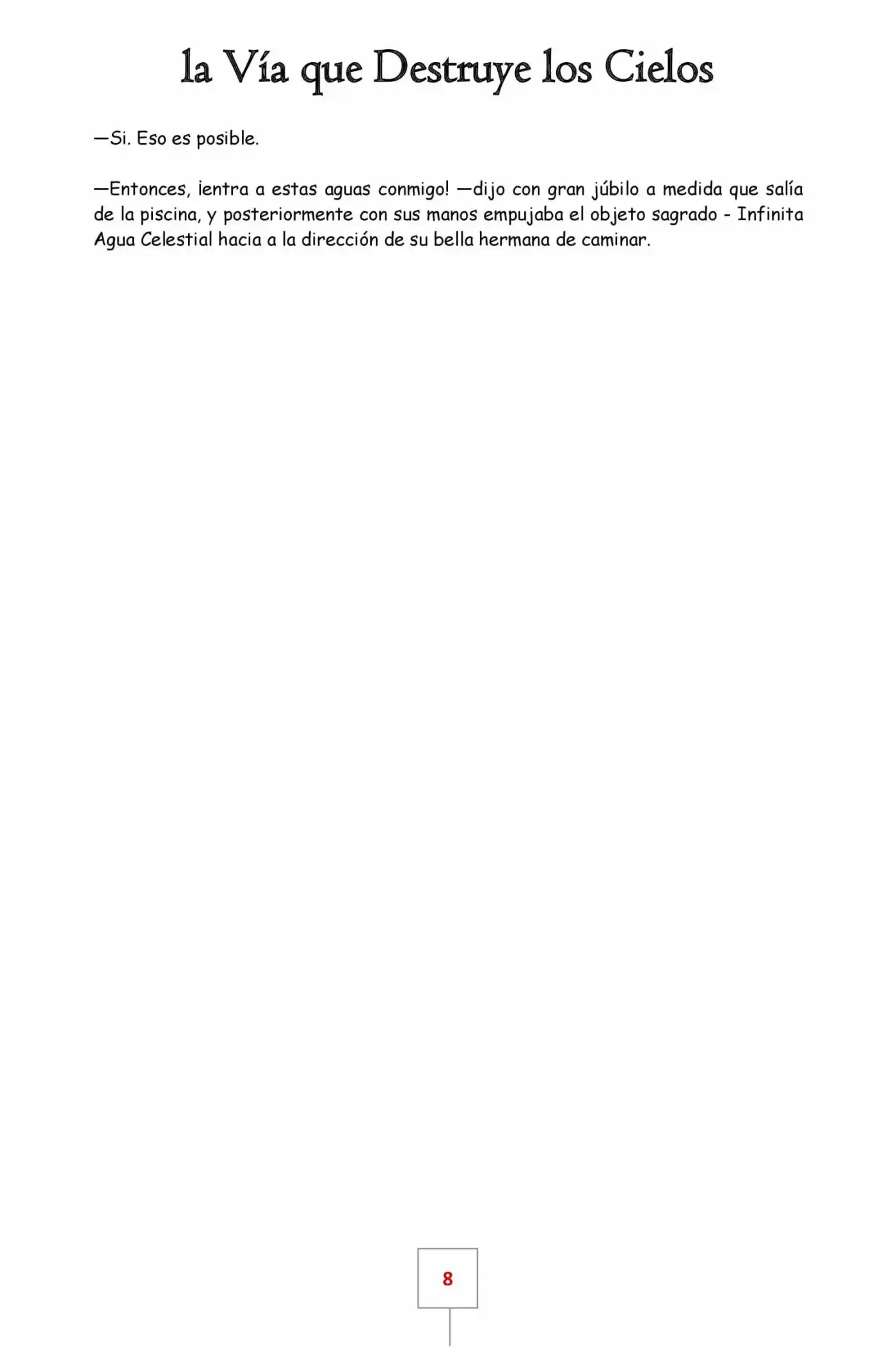 La Vía Que Destruye Los Cielos (Novela) - Capítulo 4 - Página 8 - LectorTMOo