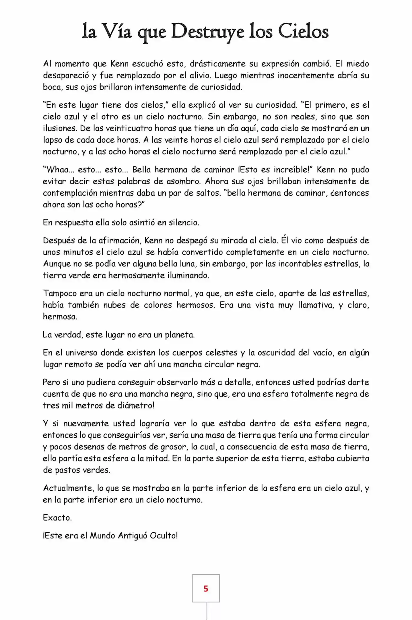 La Vía Que Destruye Los Cielos (Novela) - Capítulo 5 - Página 5 - LectorTMOo