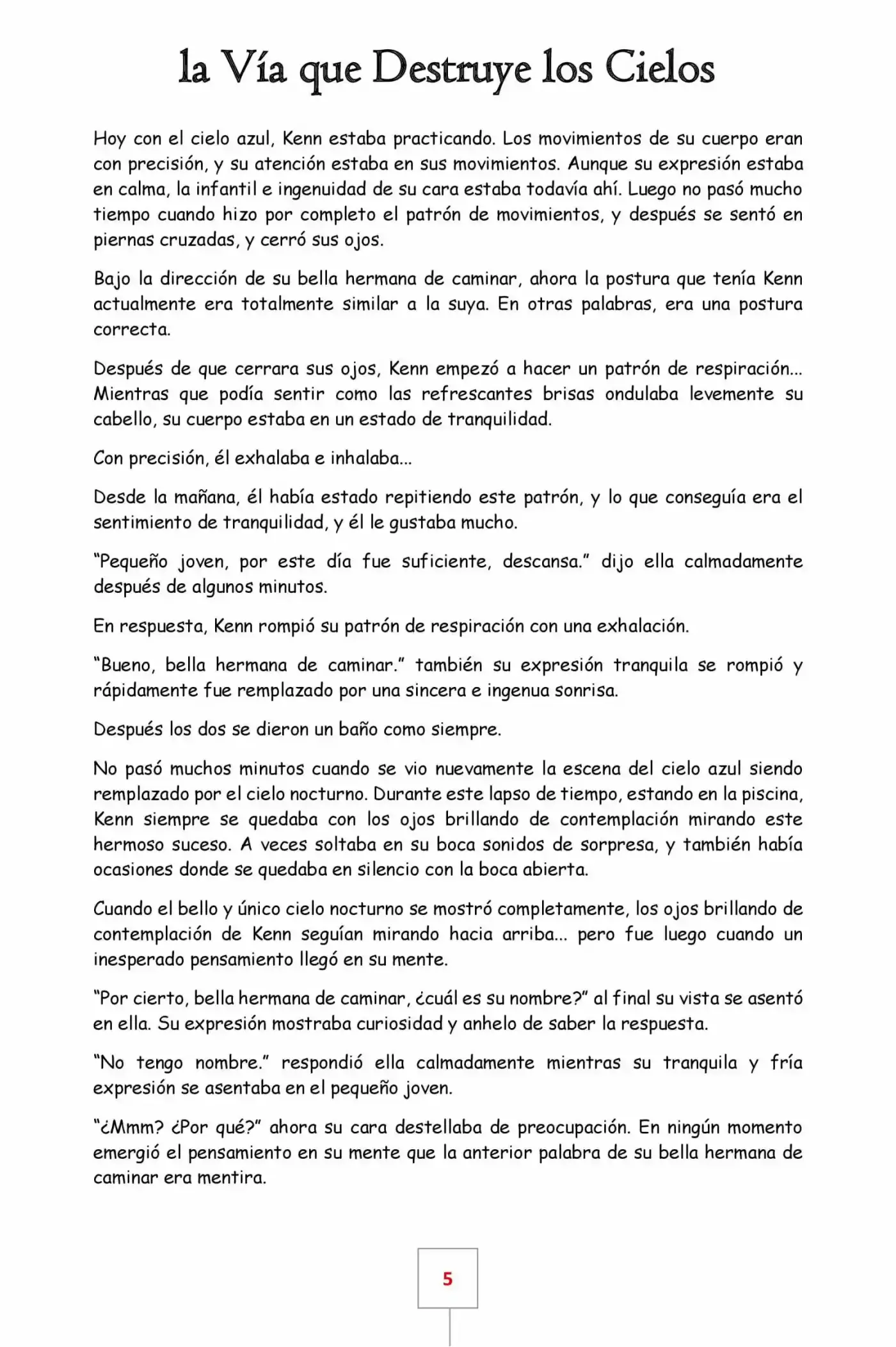 La Vía Que Destruye Los Cielos (Novela) - Capítulo 6 - Página 5 - LectorTMOo