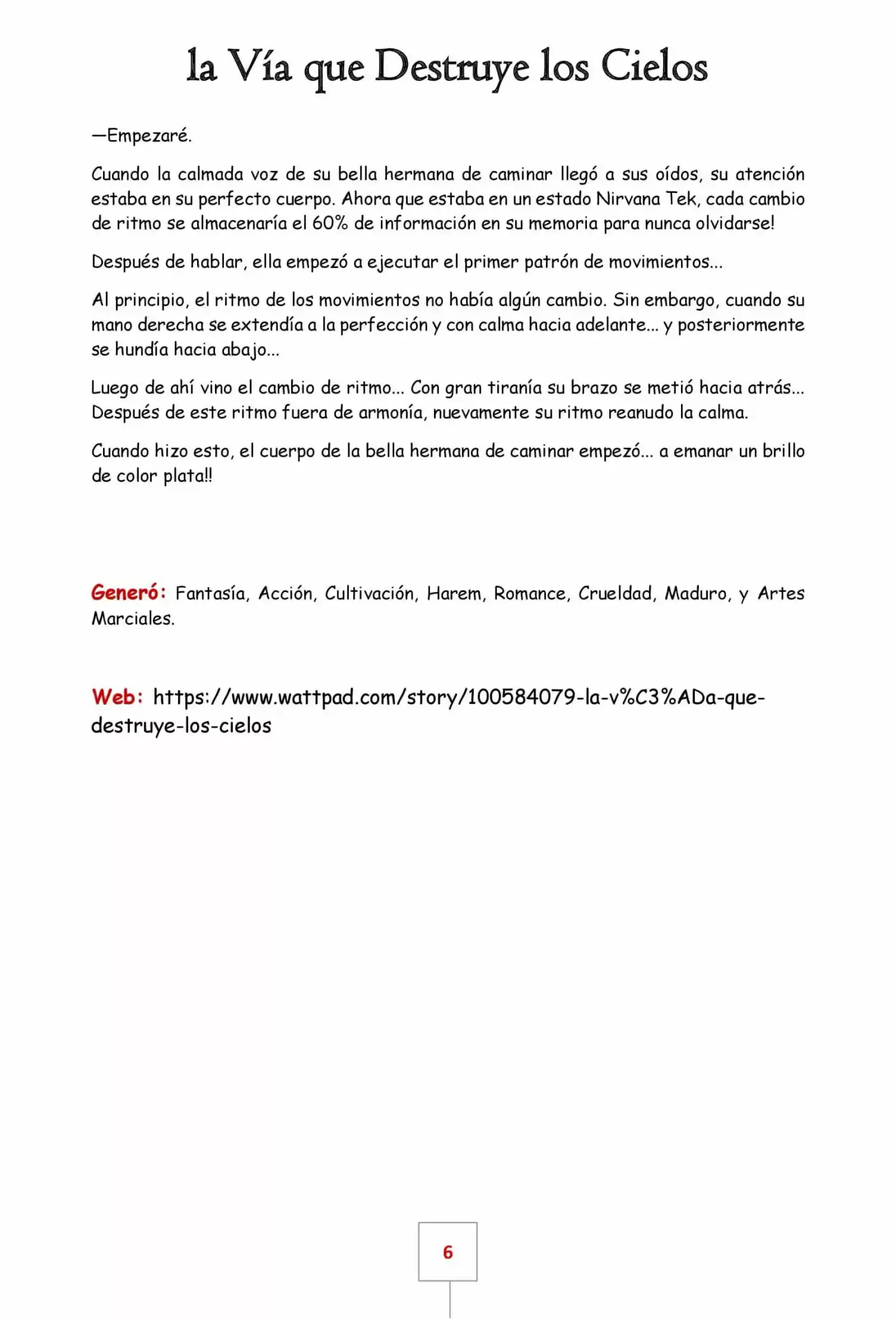La Vía Que Destruye Los Cielos (Novela) - Capítulo 7 - Página 7 - LectorTMOo