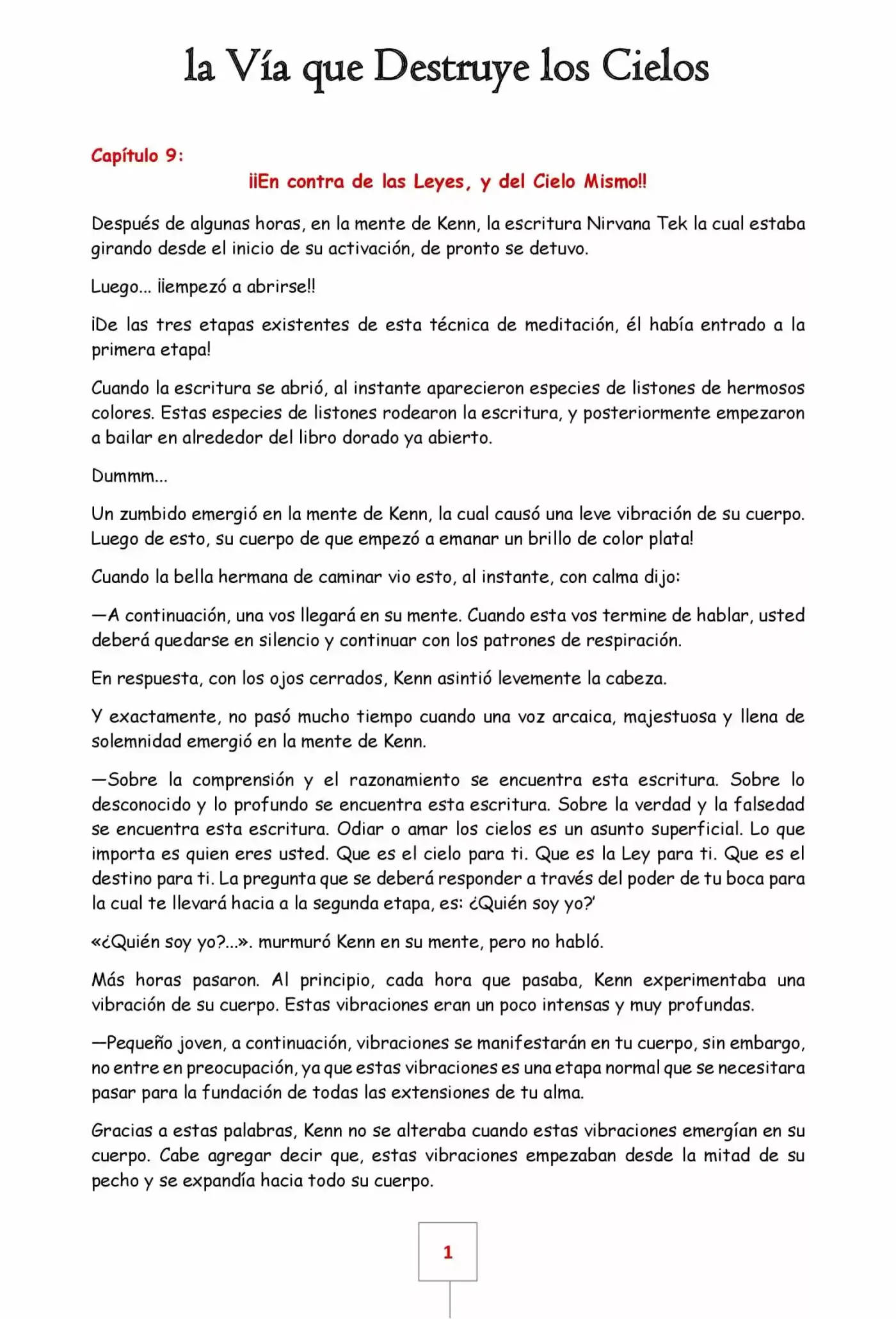 La Vía Que Destruye Los Cielos (Novela) - Capítulo 9 - Página 1 - LectorTMOo