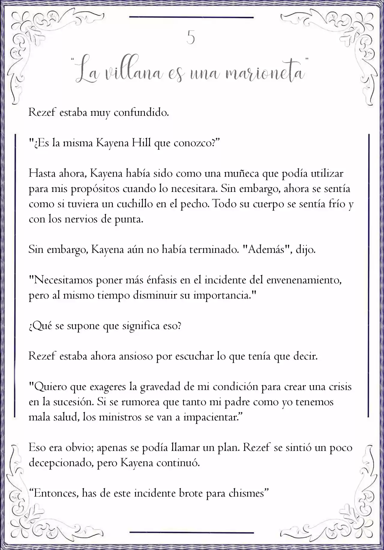 La Villana Es Una Marioneta (Novela) - Capítulo 5 - Página 3 - LectorTMOo