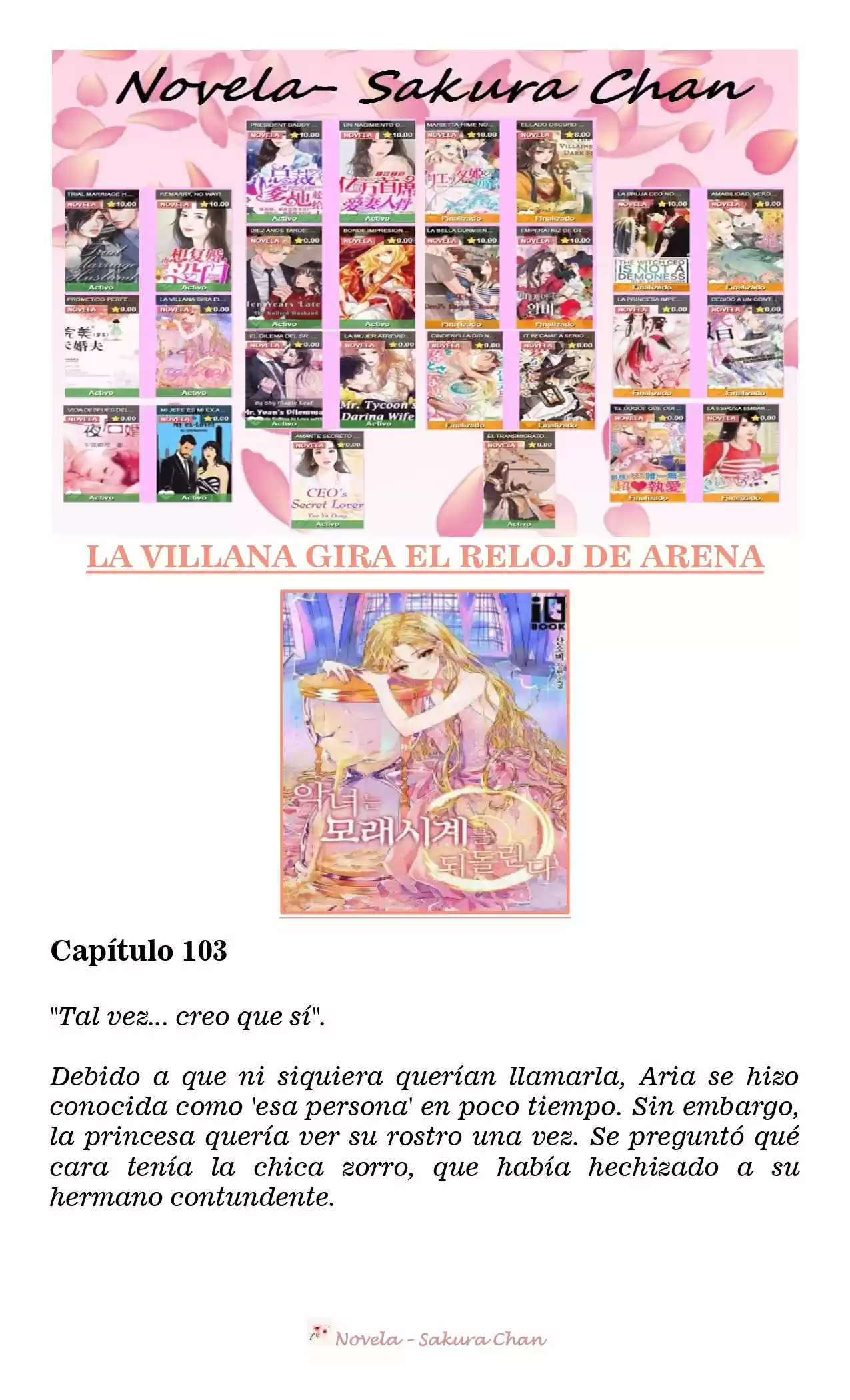 La Villana Gira El Reloj De Arena (Novela) - Capítulo 103 - Página 1 - LectorTMOo