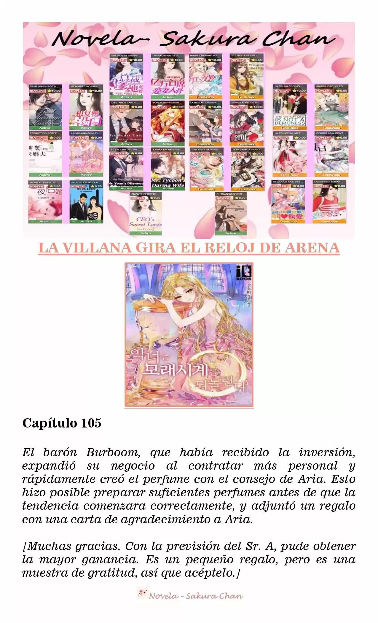 La Villana Gira El Reloj De Arena (Novela) - Capítulo 105 - Página 1 - LectorTMOo