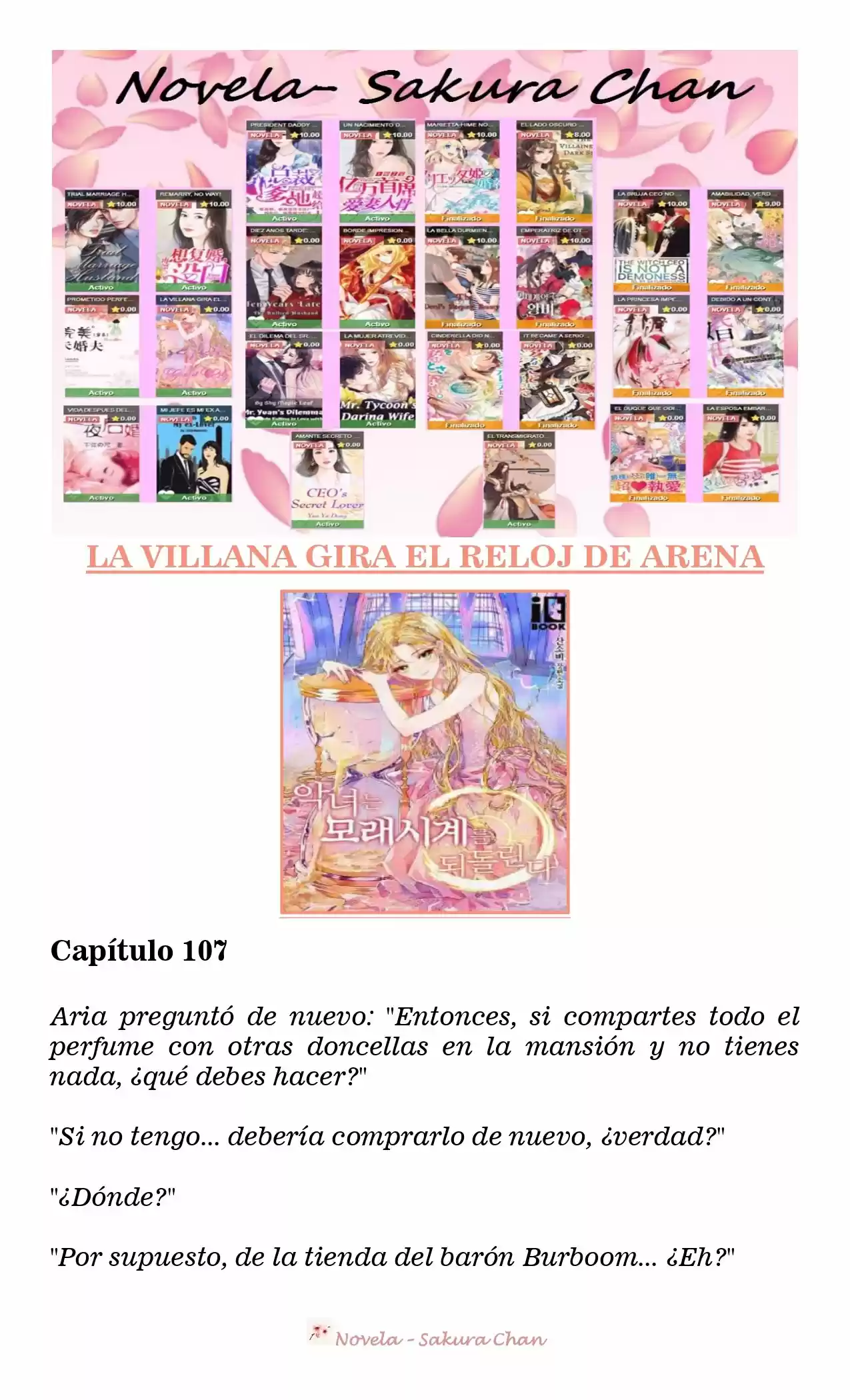 La Villana Gira El Reloj De Arena (Novela) - Capítulo 107 - Página 1 - LectorTMOo