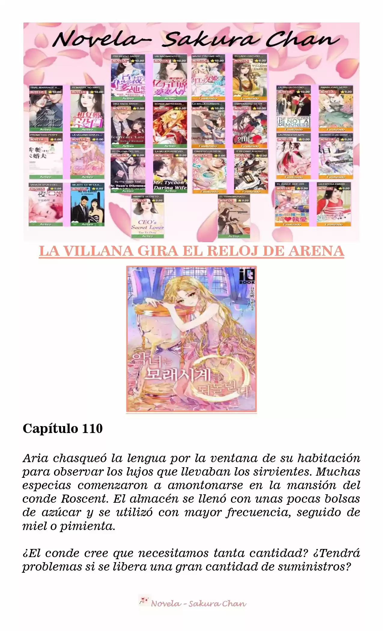 La Villana Gira El Reloj De Arena (Novela) - Capítulo 110 - Página 1 - LectorTMOo