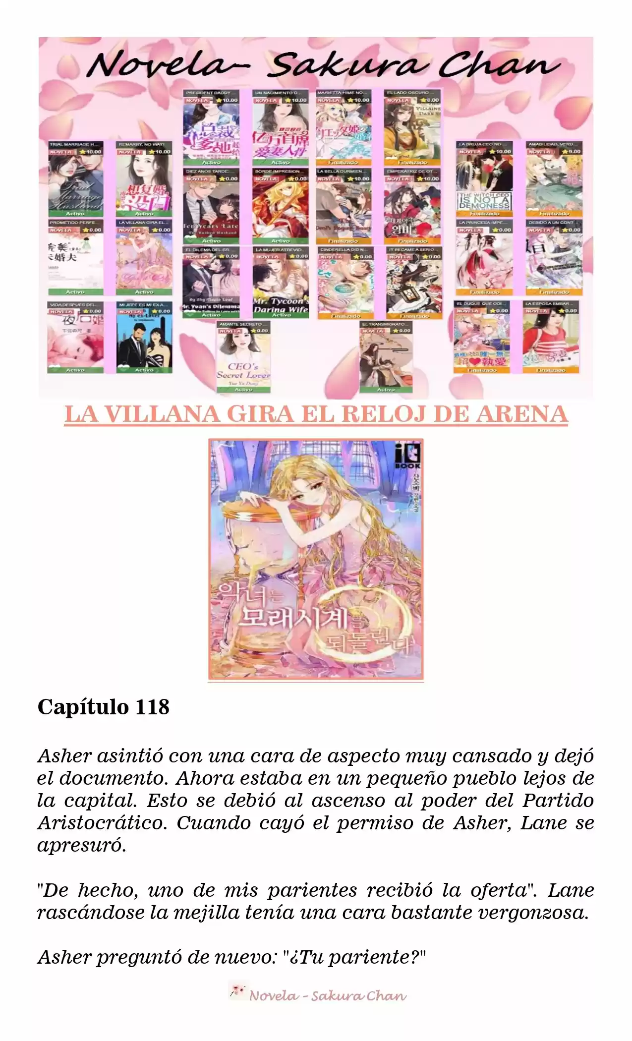 La Villana Gira El Reloj De Arena (Novela) - Capítulo 118 - Página 1 - LectorTMOo