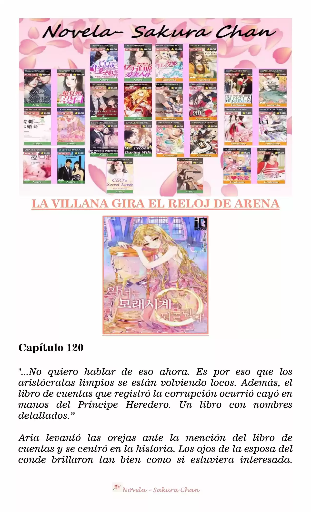 La Villana Gira El Reloj De Arena (Novela) - Capítulo 120 - Página 1 - LectorTMOo
