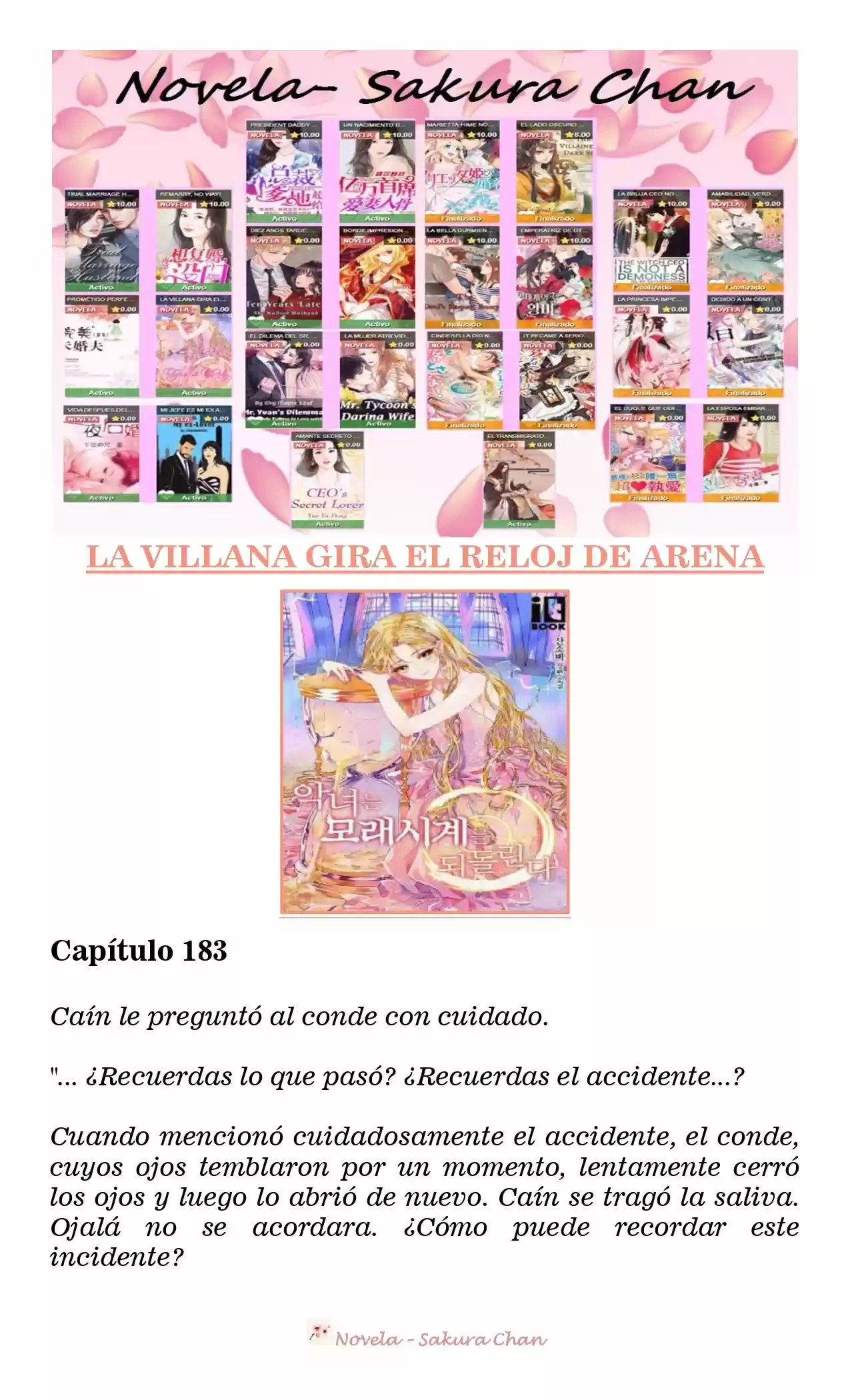 La Villana Gira El Reloj De Arena (Novela) - Capítulo 183 - Página 1 - LectorTMOo