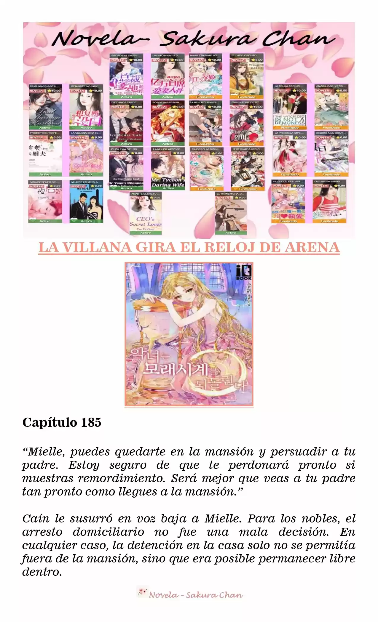 La Villana Gira El Reloj De Arena (Novela) - Capítulo 185 - Página 1 - LectorTMOo