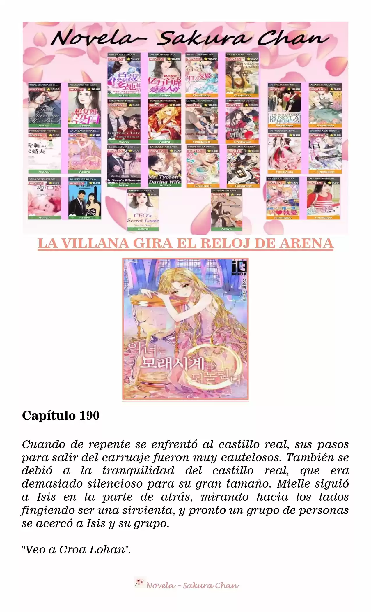 La Villana Gira El Reloj De Arena (Novela) - Capítulo 190 - Página 1 - LectorTMOo