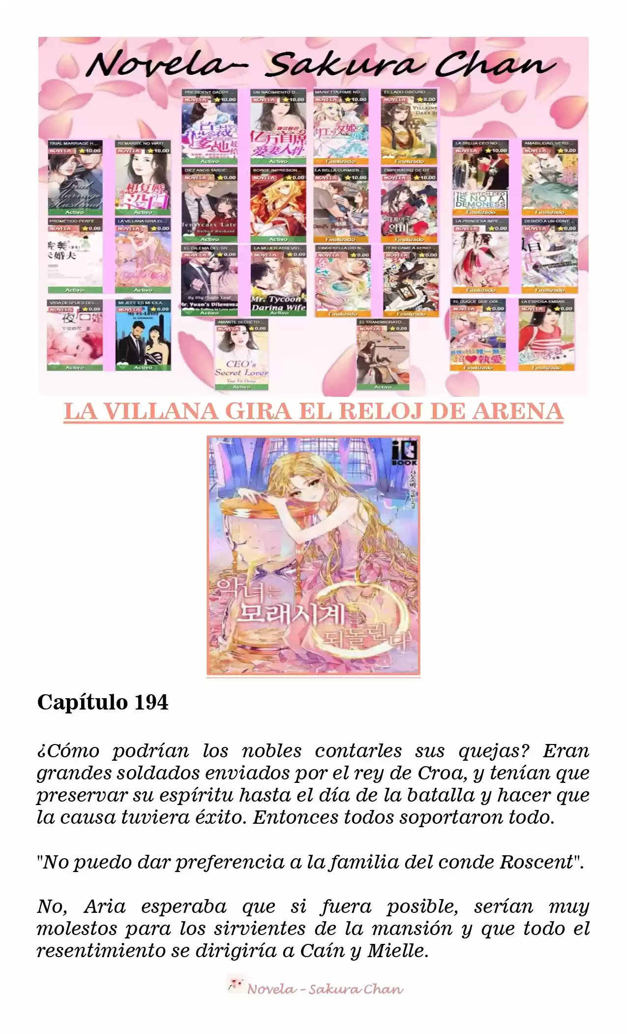 La Villana Gira El Reloj De Arena (Novela) - Capítulo 194 - Página 1 - LectorTMOo