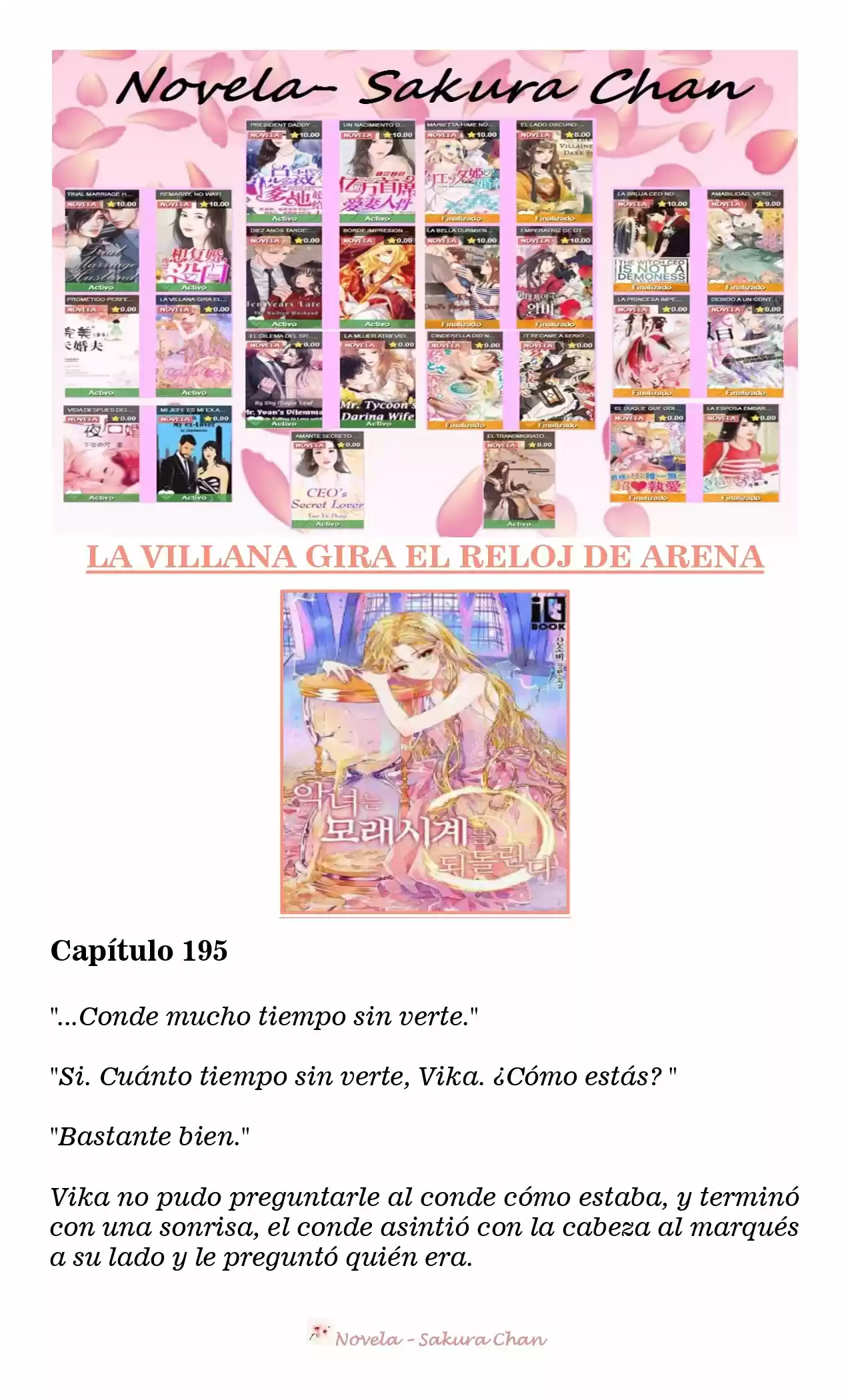 La Villana Gira El Reloj De Arena (Novela) - Capítulo 196 - Página 1 - LectorTMOo