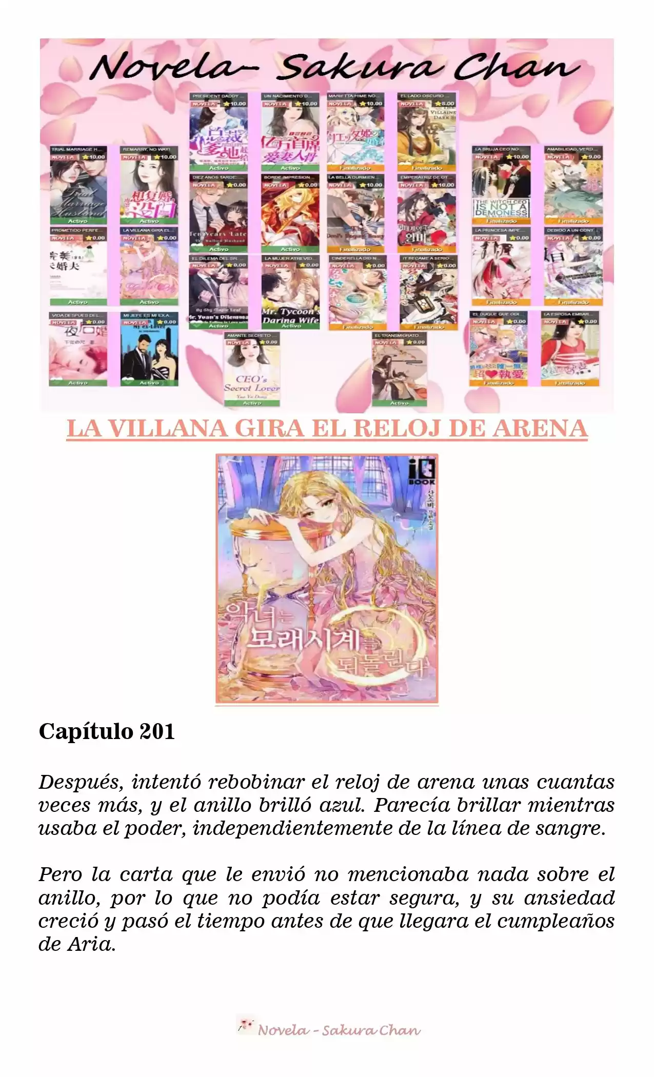 La Villana Gira El Reloj De Arena (Novela) - Capítulo 201 - Página 1 - LectorTMOo