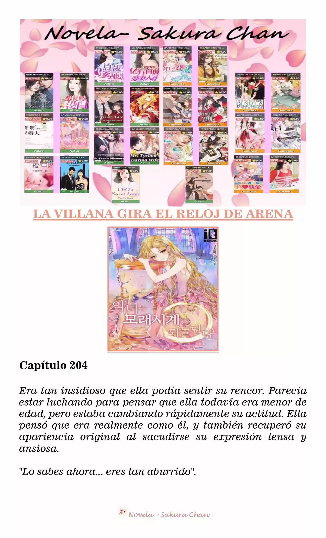 La Villana Gira El Reloj De Arena (Novela) - Capítulo 204 - Página 1 - LectorTMOo