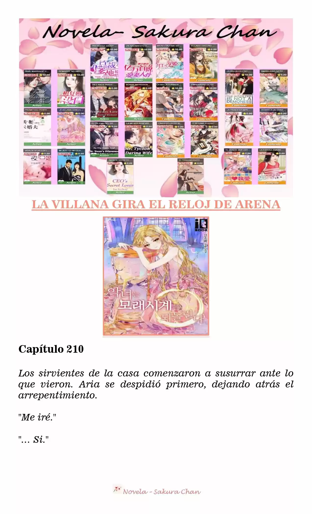 La Villana Gira El Reloj De Arena (Novela) - Capítulo 210 - Página 1 - LectorTMOo
