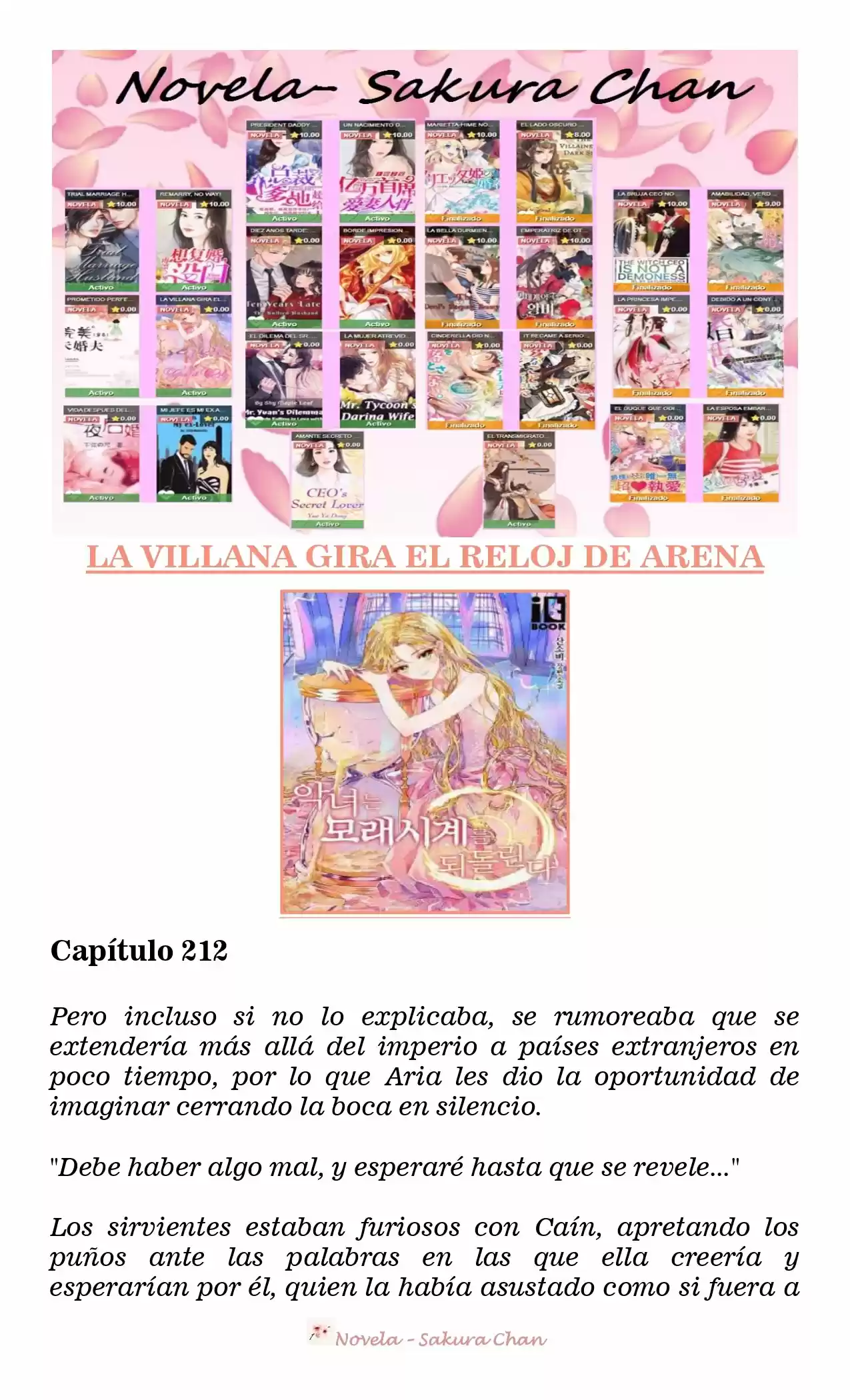 La Villana Gira El Reloj De Arena (Novela) - Capítulo 212 - Página 1 - LectorTMOo