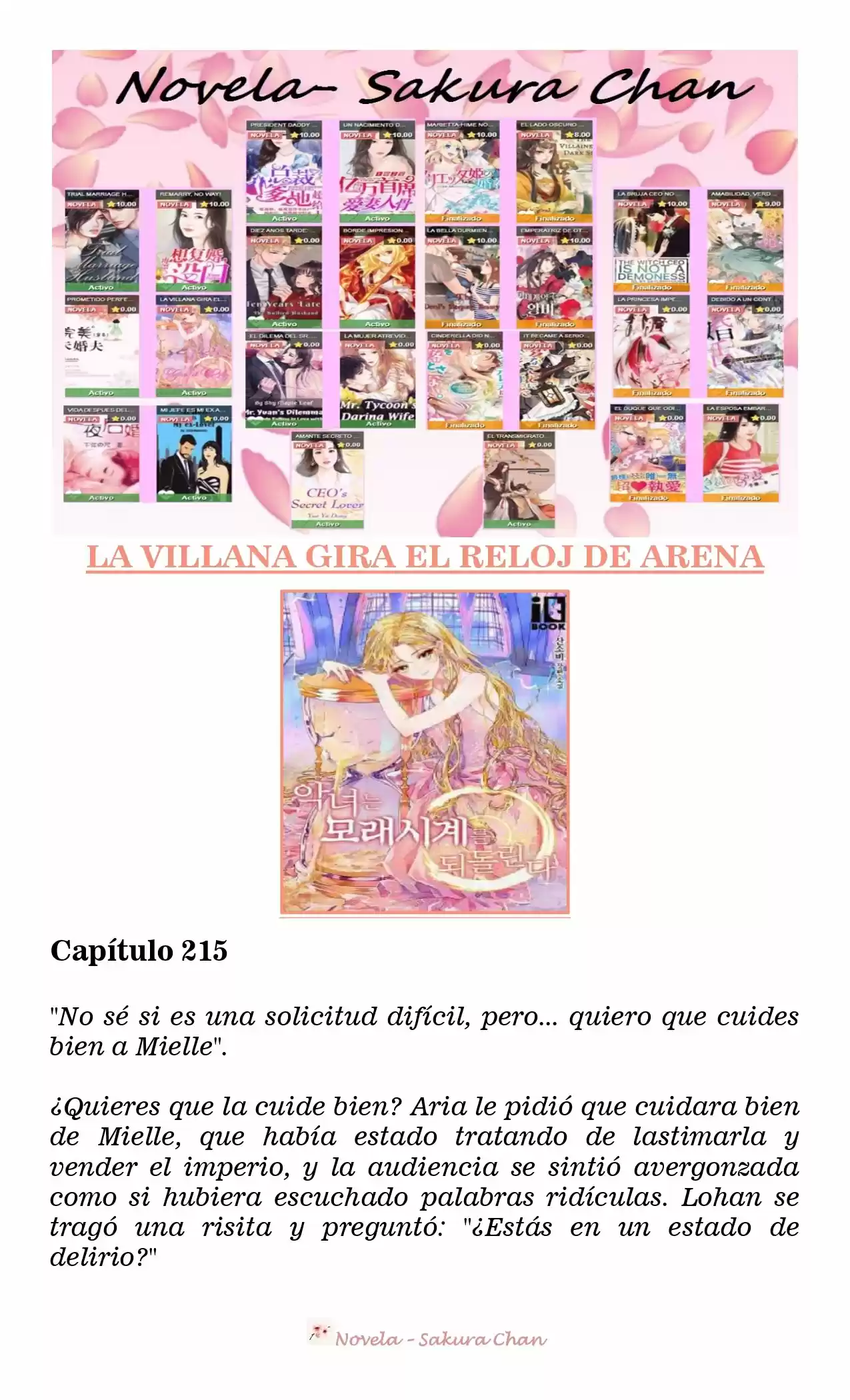 La Villana Gira El Reloj De Arena (Novela) - Capítulo 215 - Página 1 - LectorTMOo
