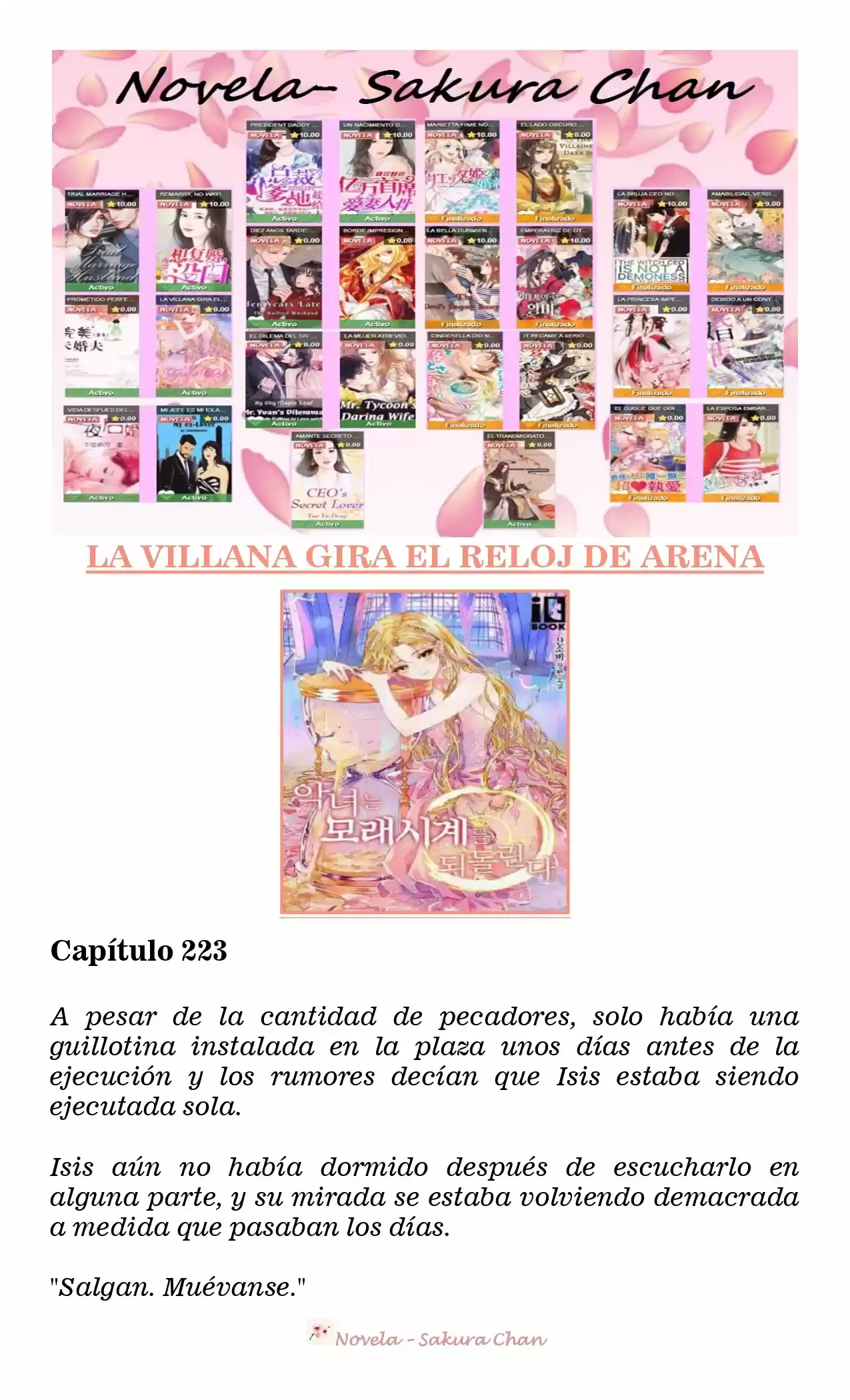 La Villana Gira El Reloj De Arena (Novela) - Capítulo 223 - Página 1 - LectorTMOo