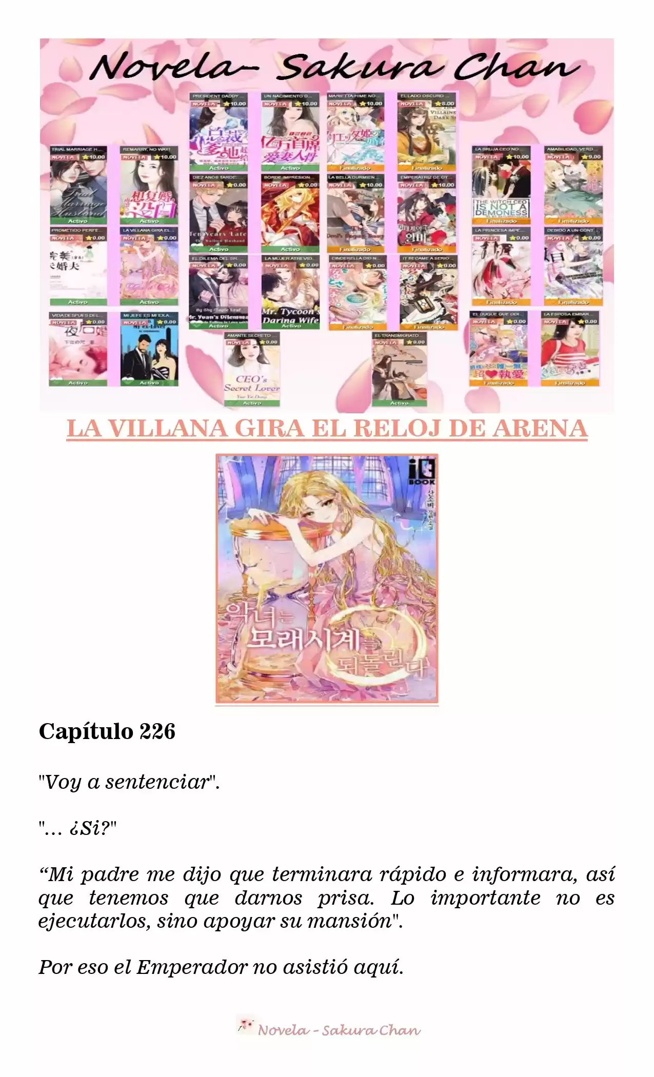 La Villana Gira El Reloj De Arena (Novela) - Capítulo 226 - Página 1 - LectorTMOo