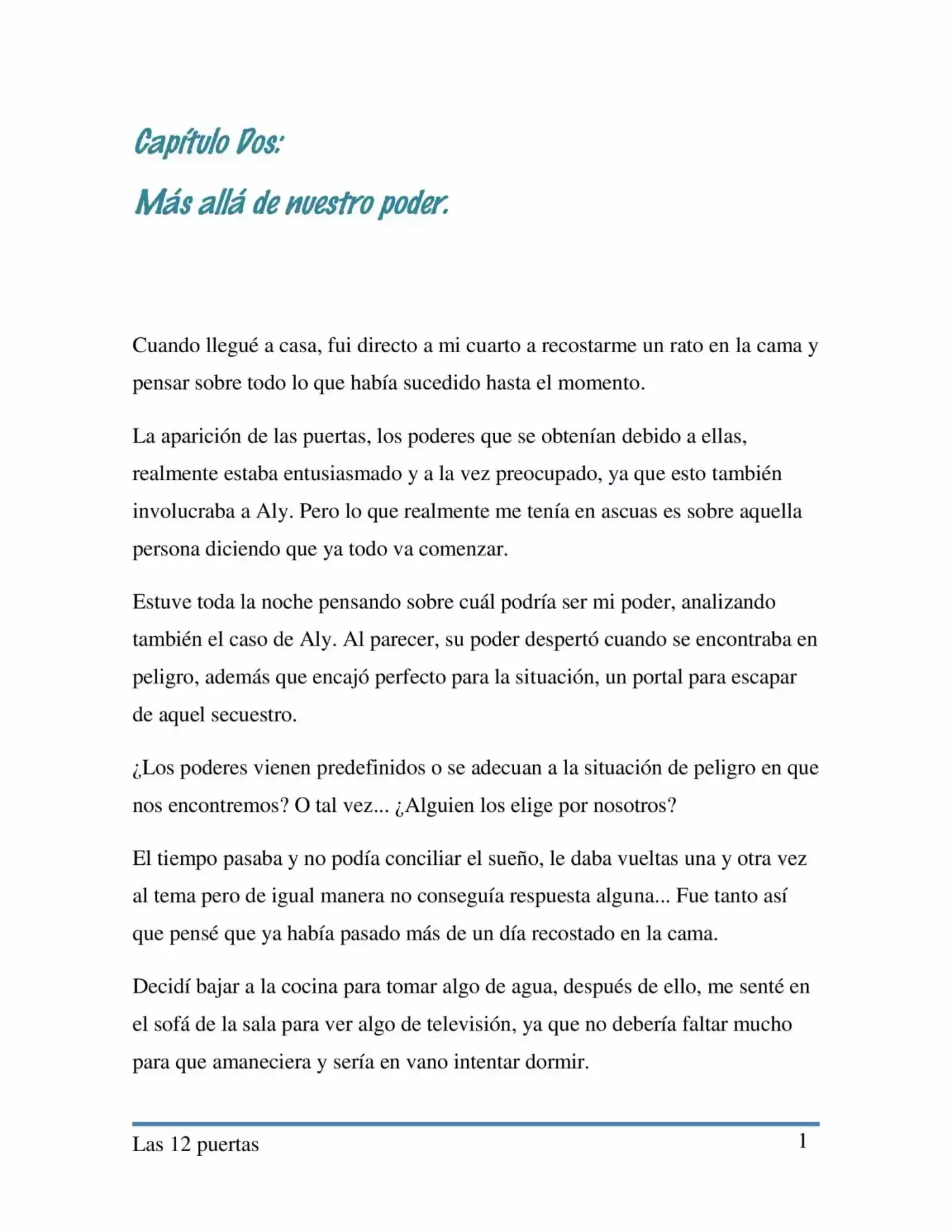 Las 12 Puertas. (Novela) capítulo 2 página 1